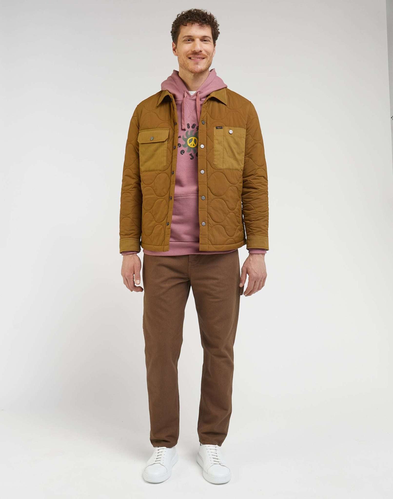 Quilted Overshirt in Tumbleweed Jackets Lee   