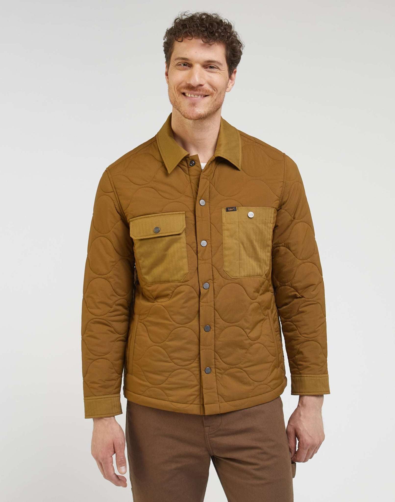 Quilted Overshirt in Tumbleweed Jackets Lee   