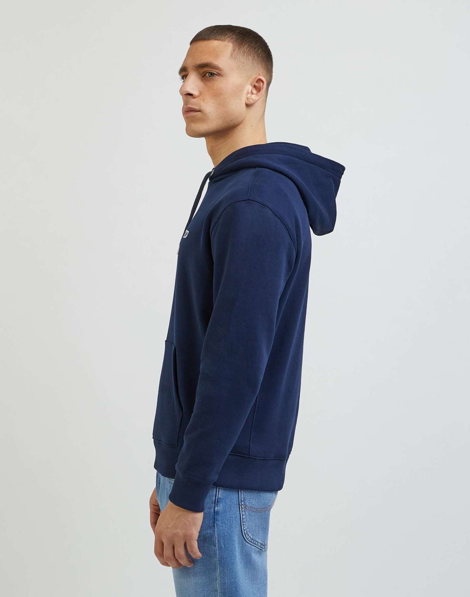 Emperor Navy Plain Hoodie Hooded Sweater Lee   