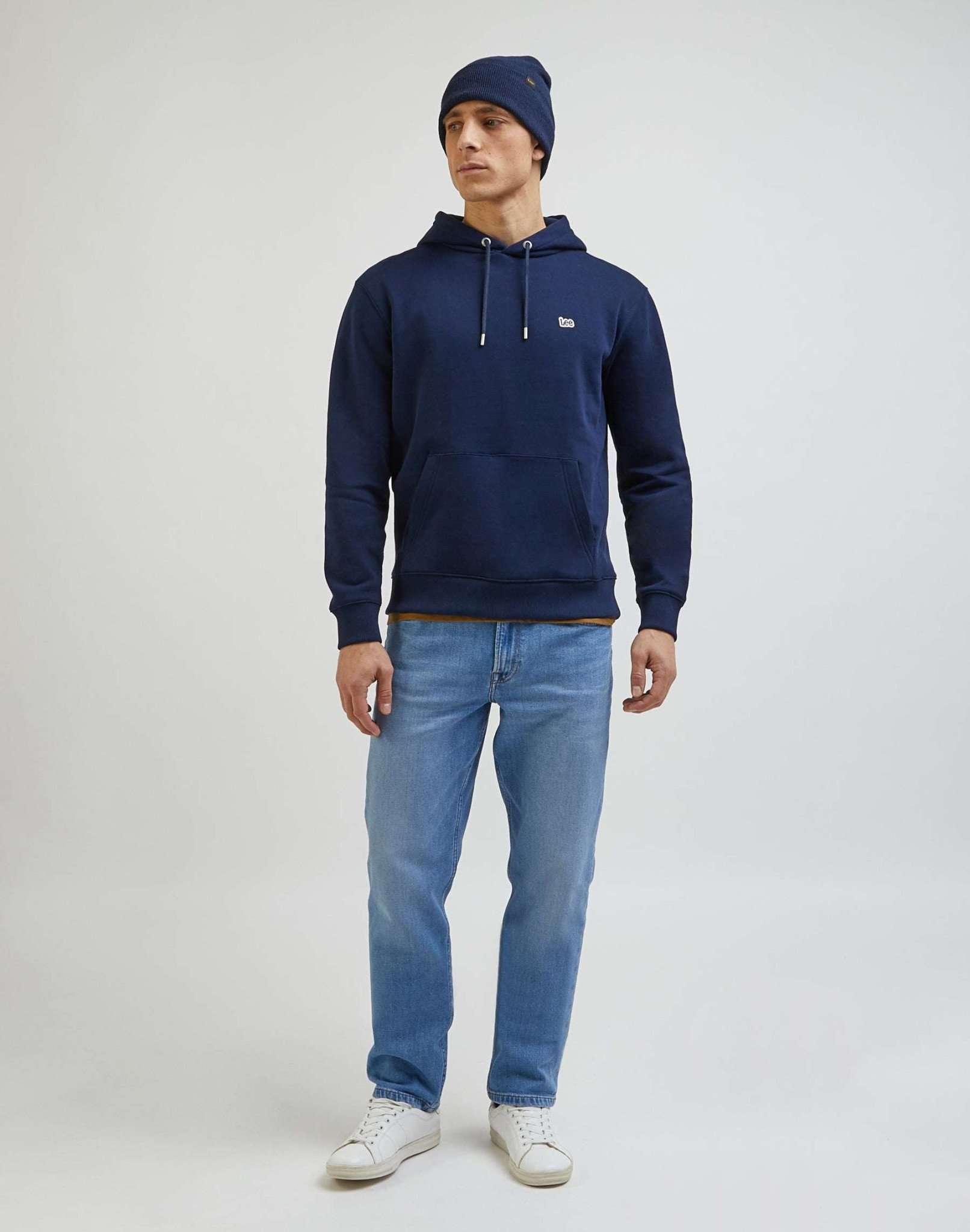 Emperor Navy Plain Hoodie Hooded Sweater Lee   