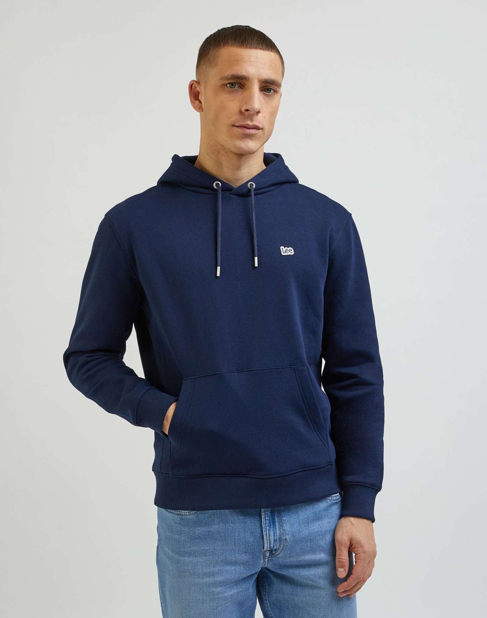 Emperor Navy Plain Hoodie Hooded Sweater Lee   