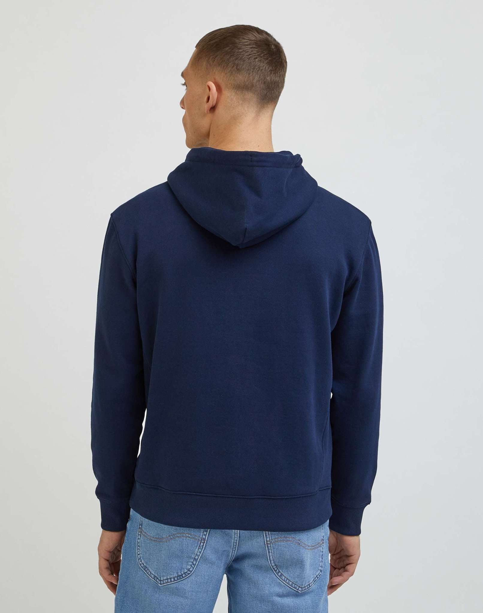 Emperor Navy Plain Hoodie Hooded Sweater Lee   