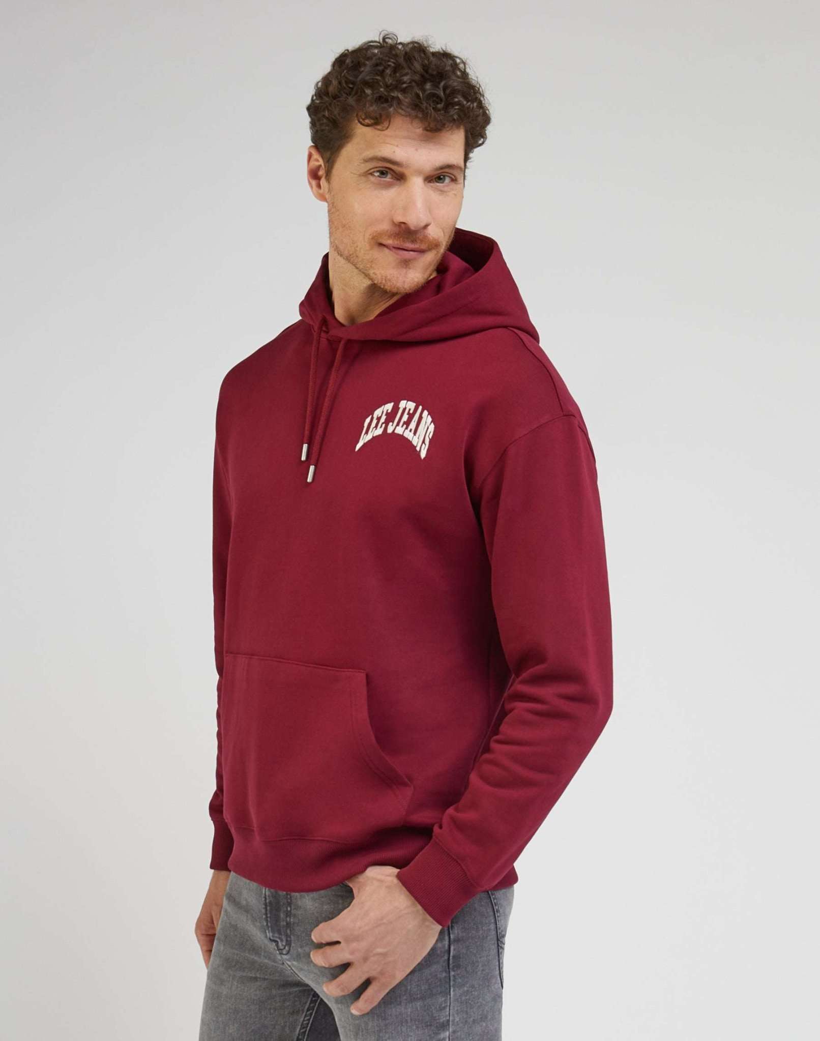 Varsity Hoodie in Port Hooded Sweater Lee   