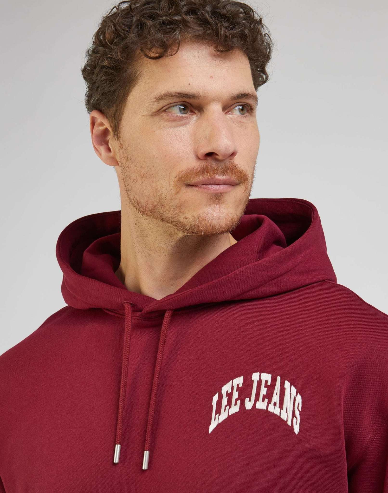 Varsity Hoodie in Port Hooded Sweater Lee   