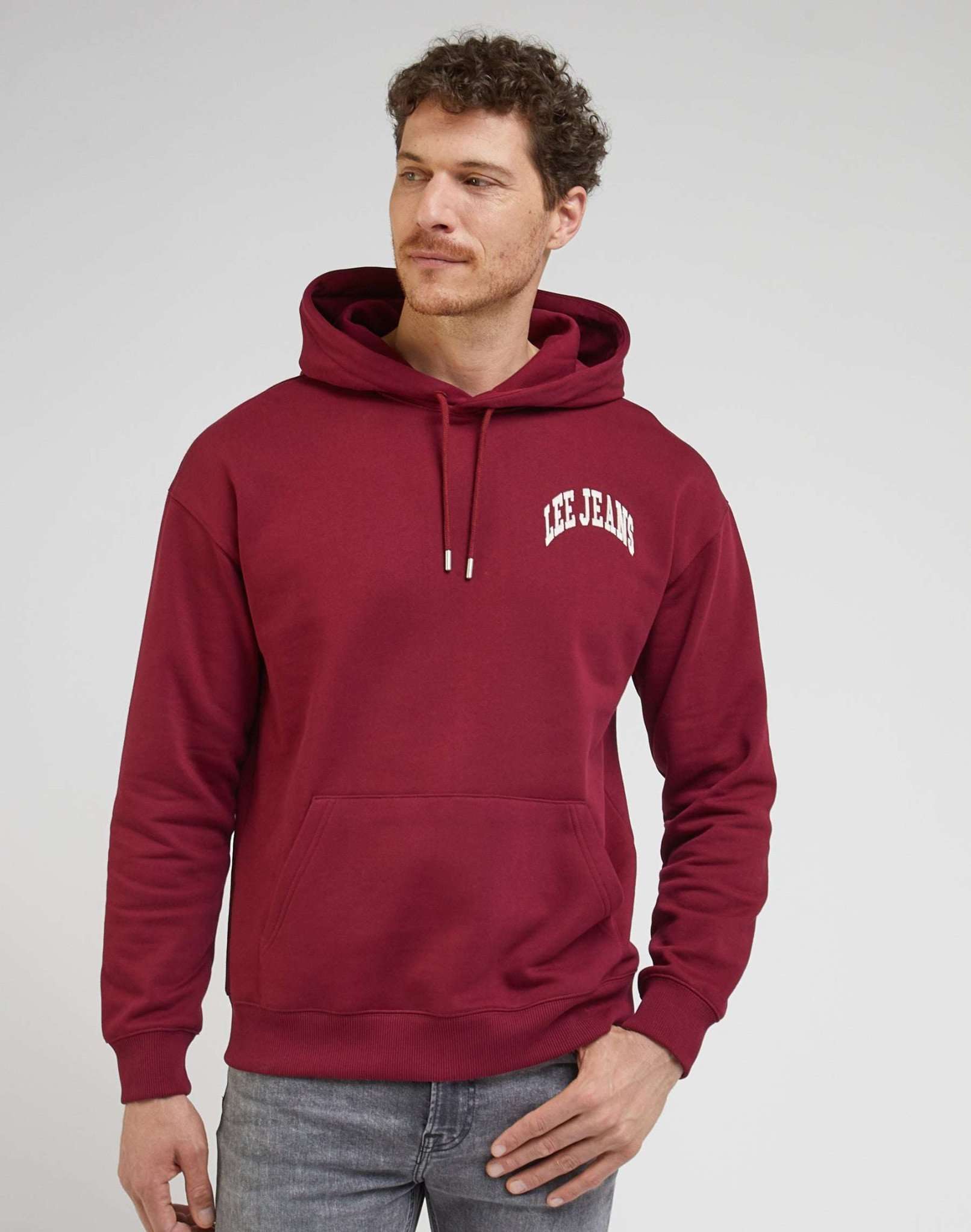 Varsity Hoodie in Port Hooded Sweater Lee   