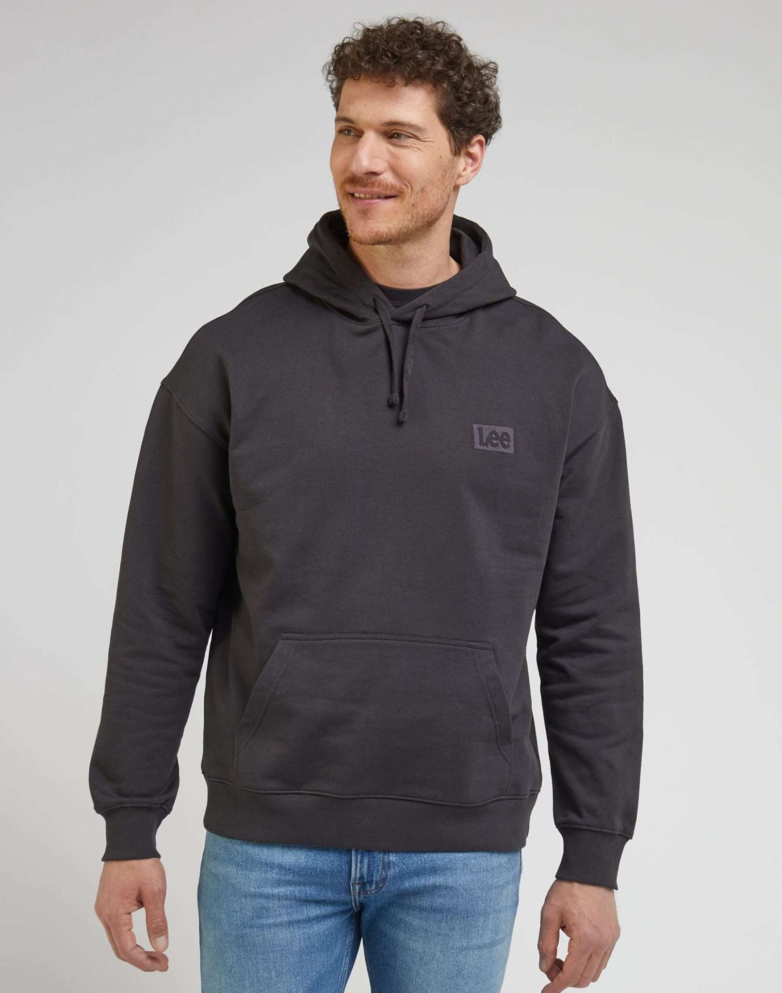 Core Loose Hoodie in Washed Black Hoodie Lee   