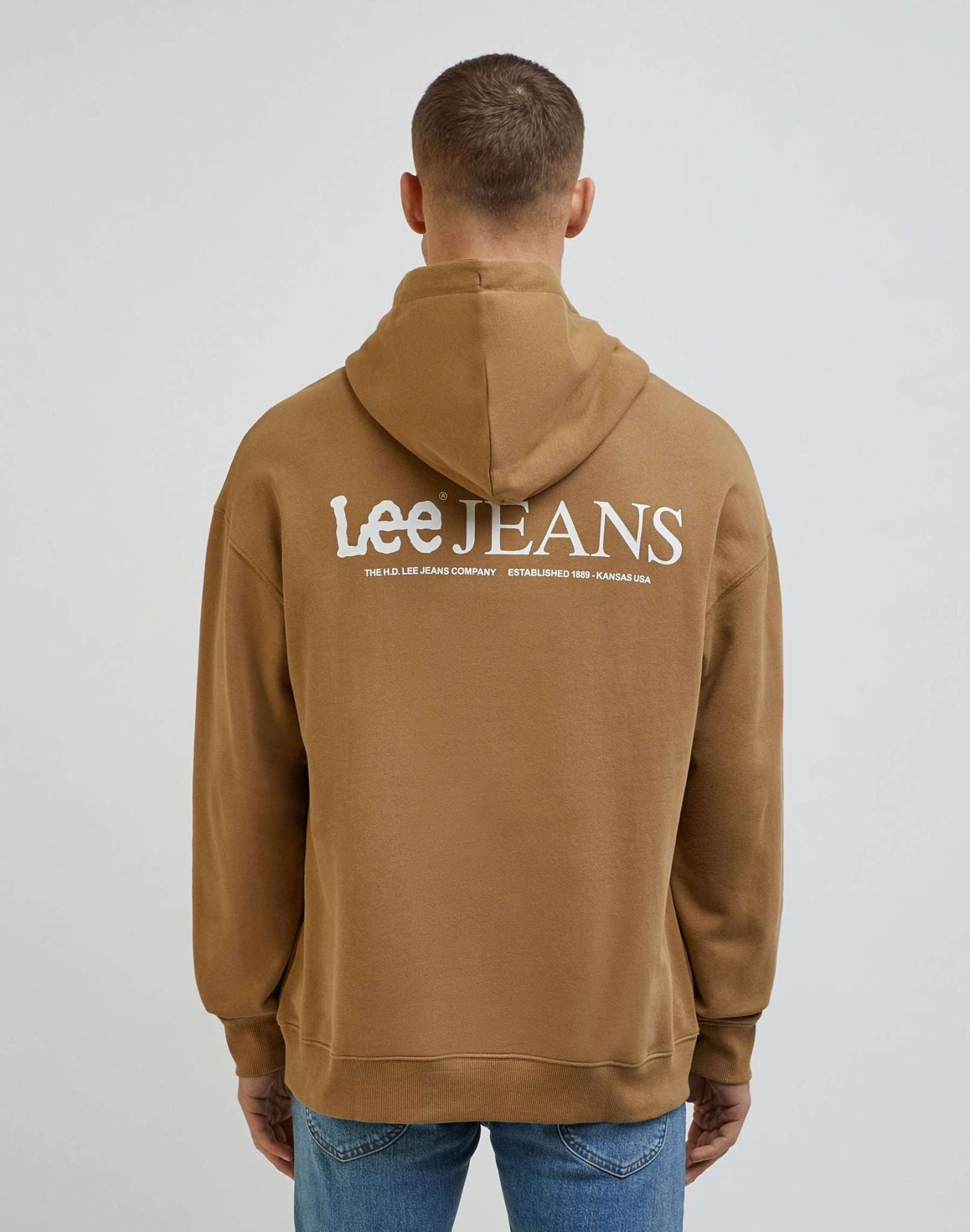 Loose Logo Hoodie in Clay Hooded Sweater Lee   