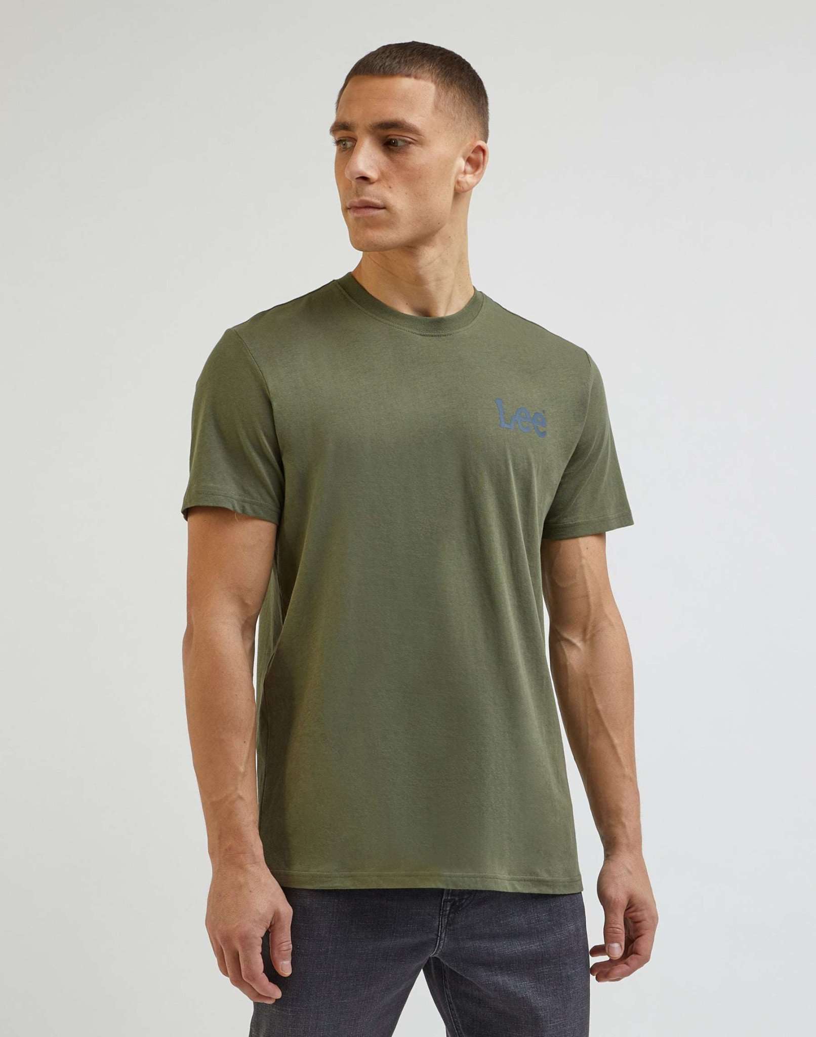 Medium Wobbly Lee Tee in Olive Grove T-Shirts Lee   