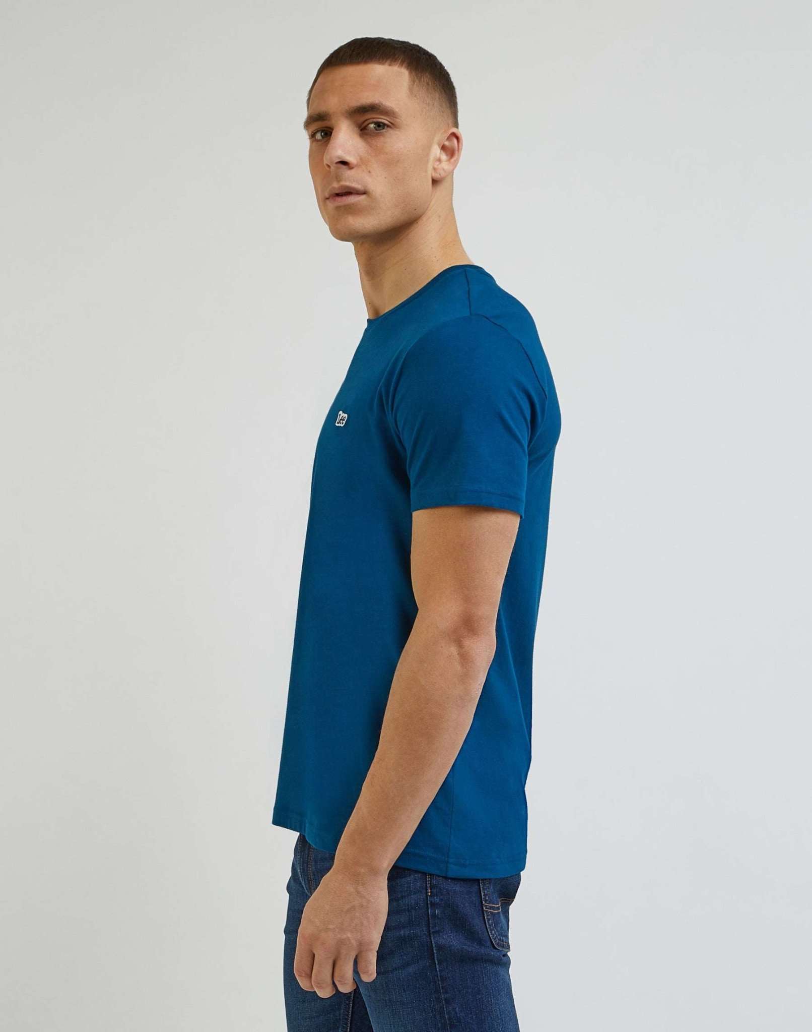 Patch Logo Tee in Royal Teal T-Shirts Lee   