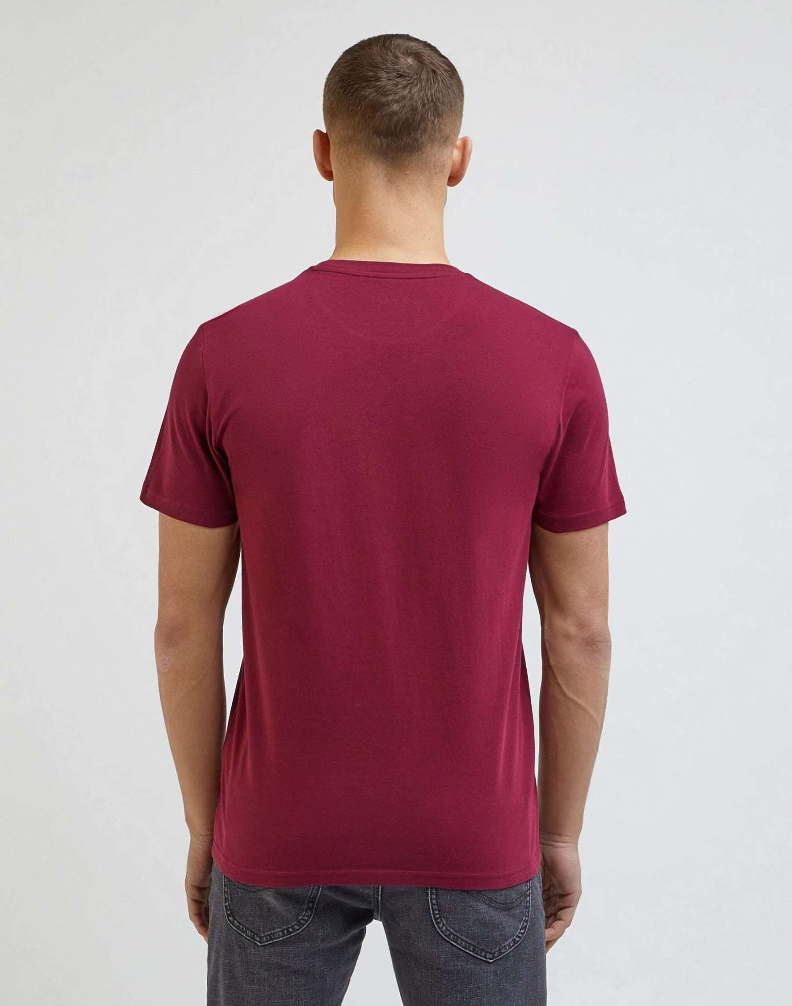 Patch Logo Tee in Port T-Shirts Lee   