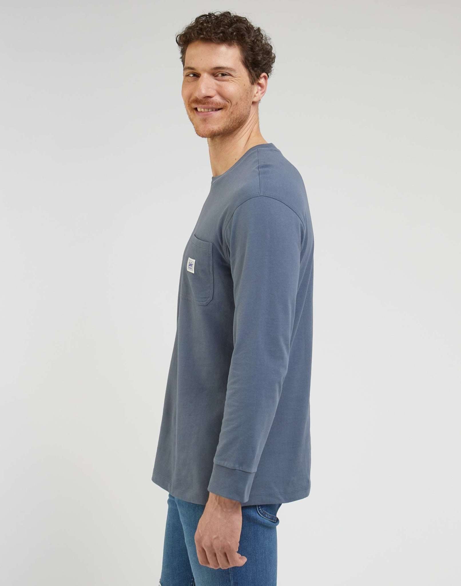 LS Ww Pocket Tee in Taint Grey T-Shirts Lee   