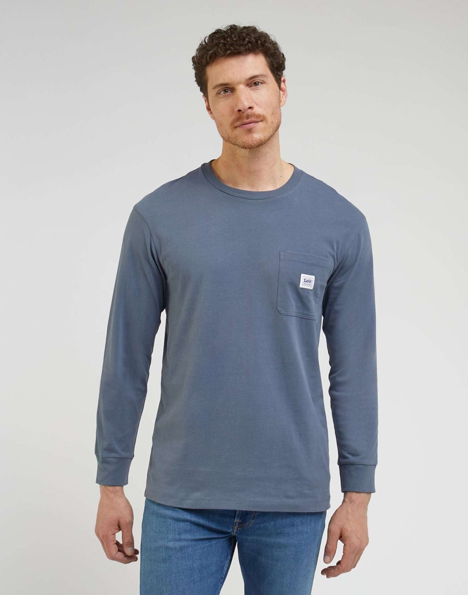 LS Ww Pocket Tee in Taint Grey T-Shirts Lee   