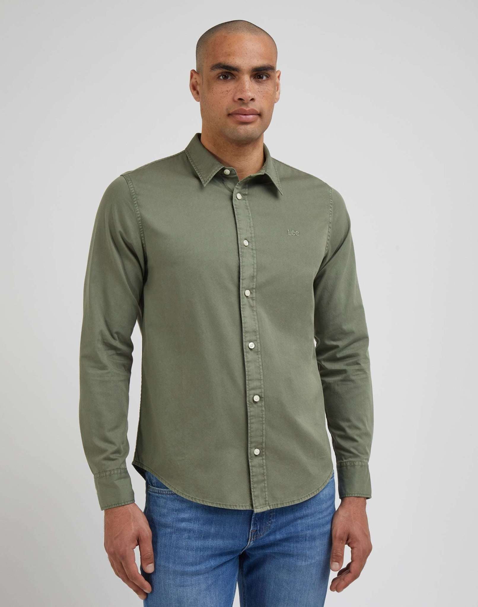 Patch Shirt in Olive Grove Shirts Lee   