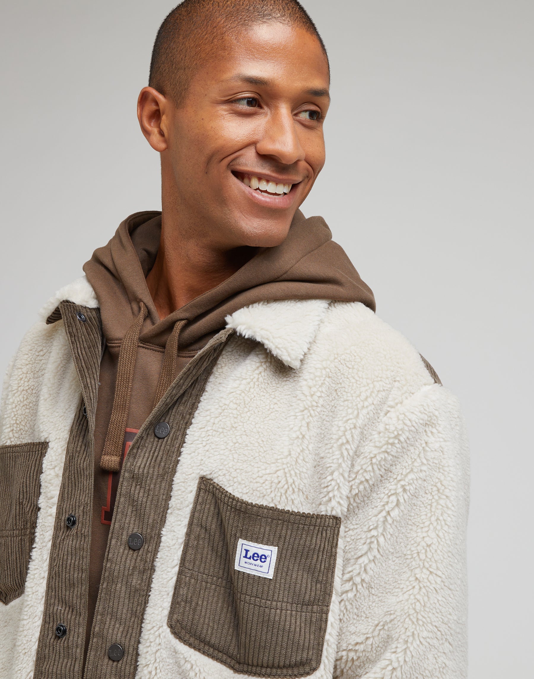 Sherpa overshirt in ecru Jackets Lee   