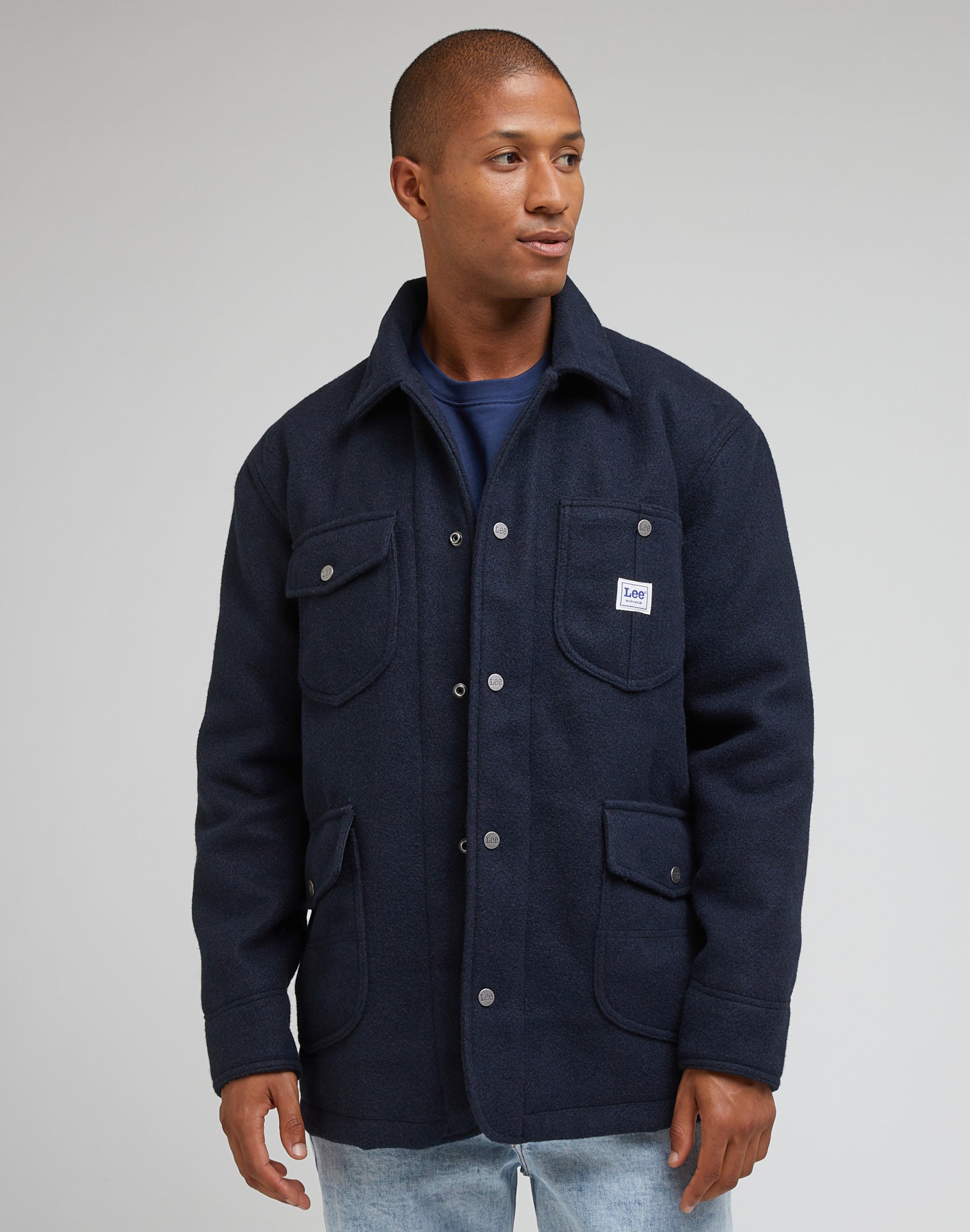 Wool Jacket in Sky Captain Jackets Lee   