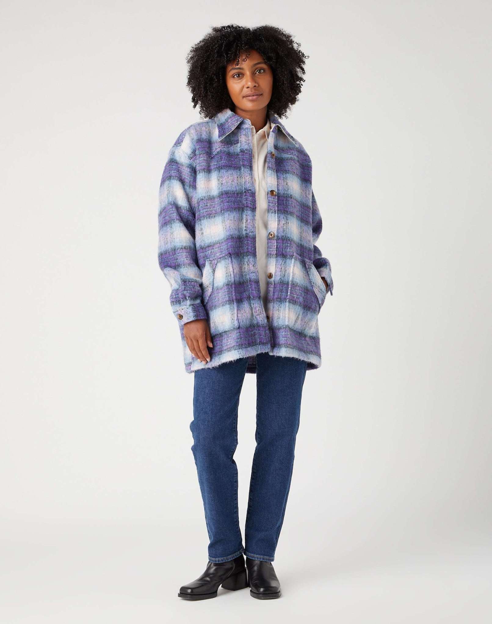 Oversized Western Jacket in Very Peri Jackets Wrangler   