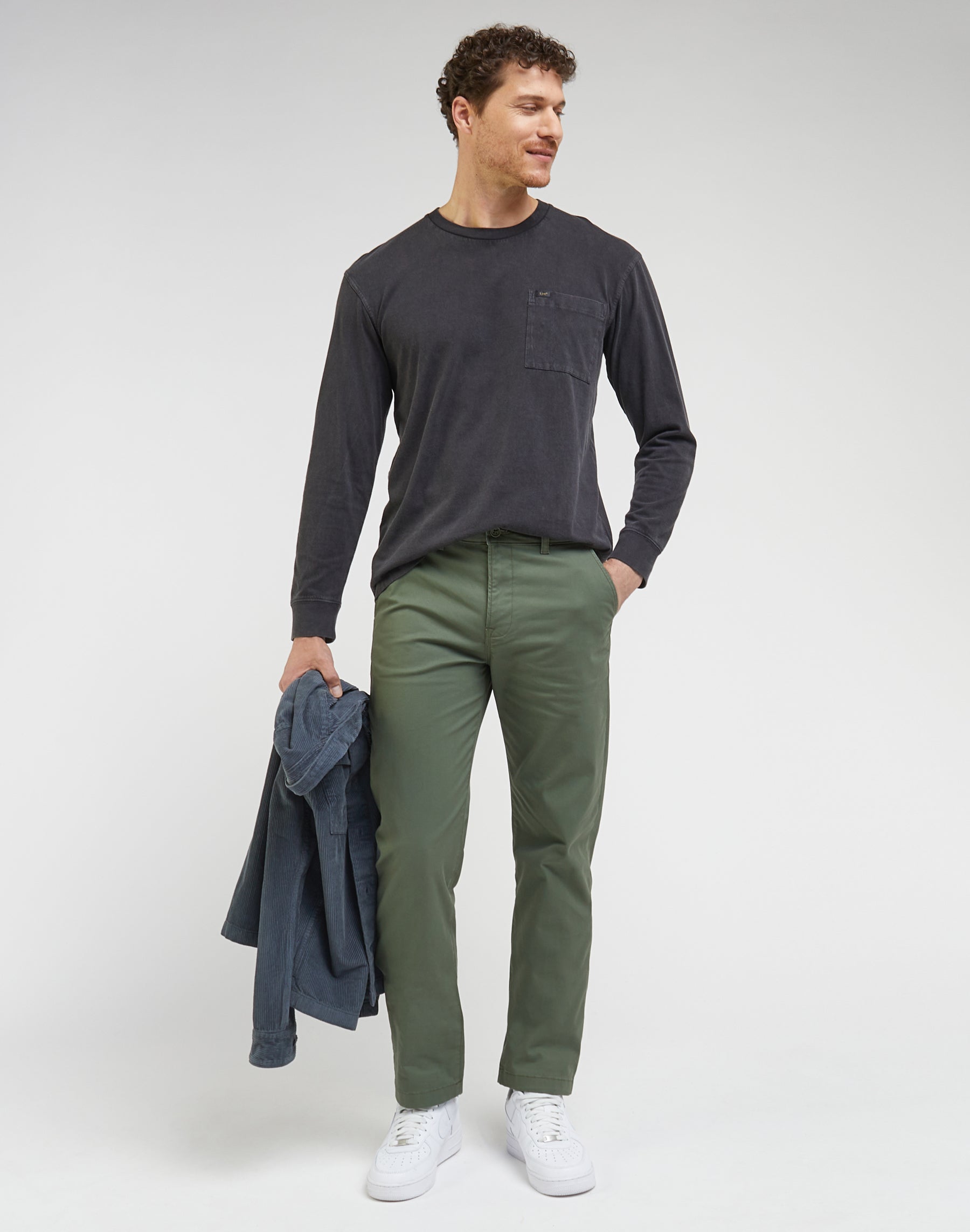 Regular Chino Leesure in Olive Grove Pants Lee   