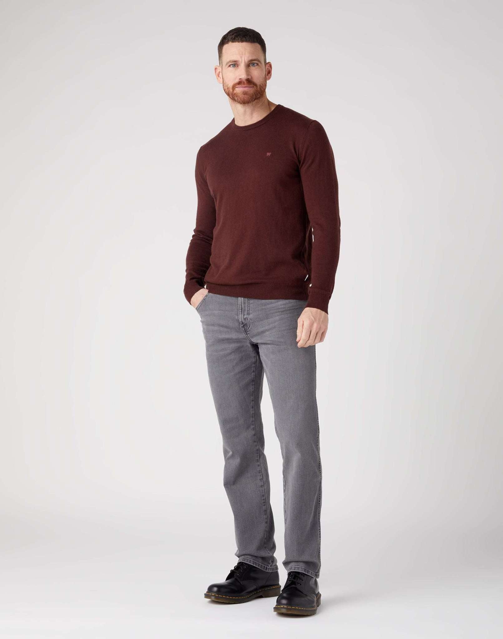 Crewneck Knit in Dahlia Sweater Wrangler   