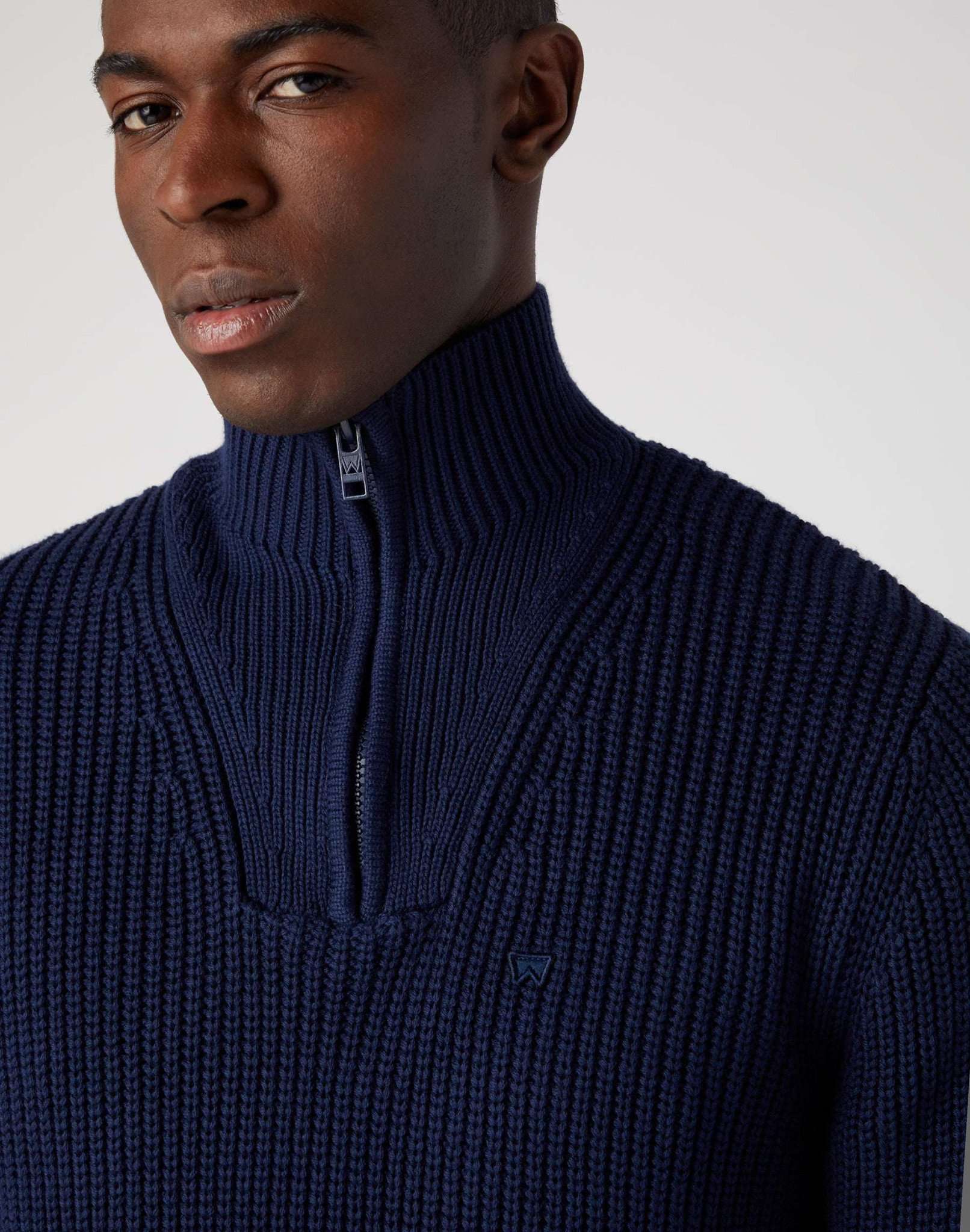 Half Zip Knit in Navy Sweater Wrangler   