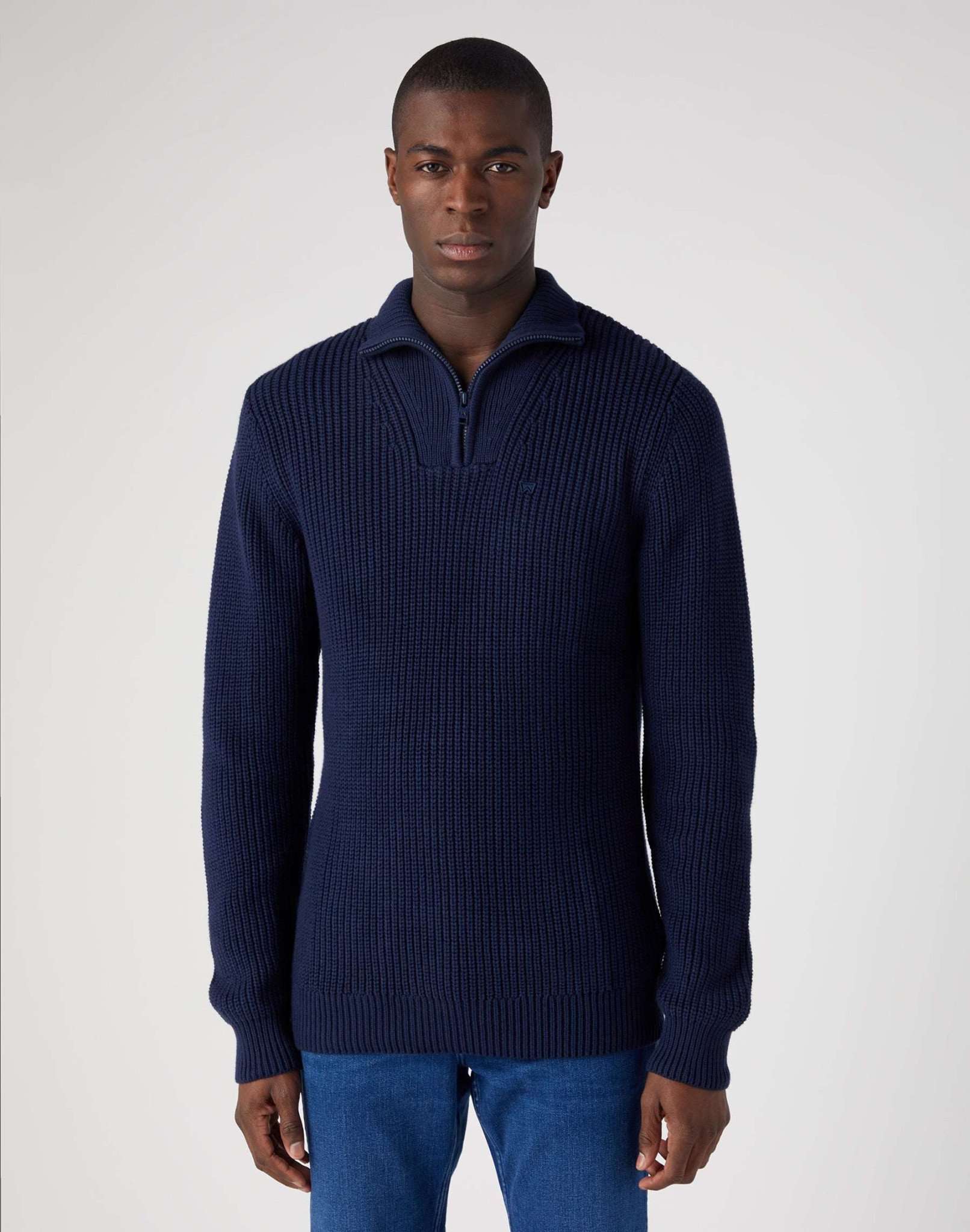 Half Zip Knit in Navy Sweater Wrangler   