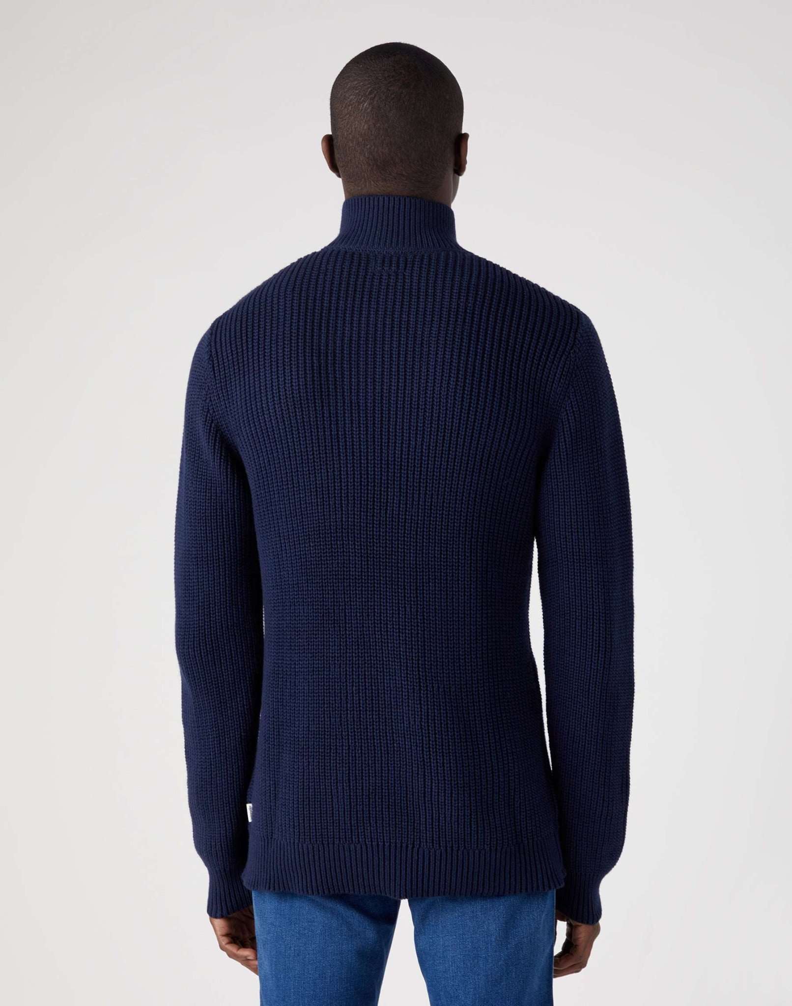 Half Zip Knit in Navy Sweater Wrangler   