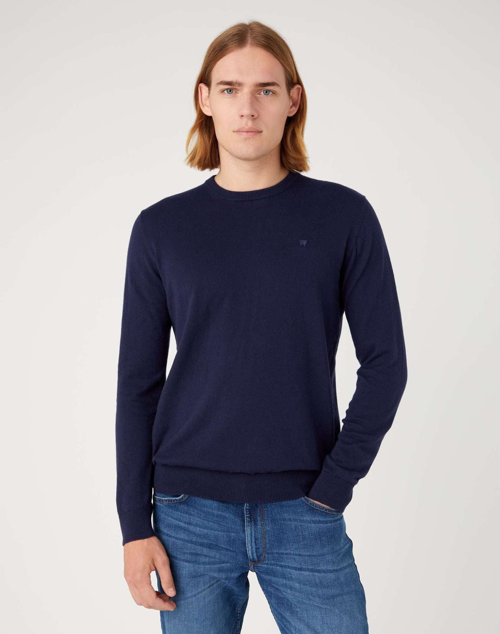 Crew Knit in Navy Sweater Wrangler   