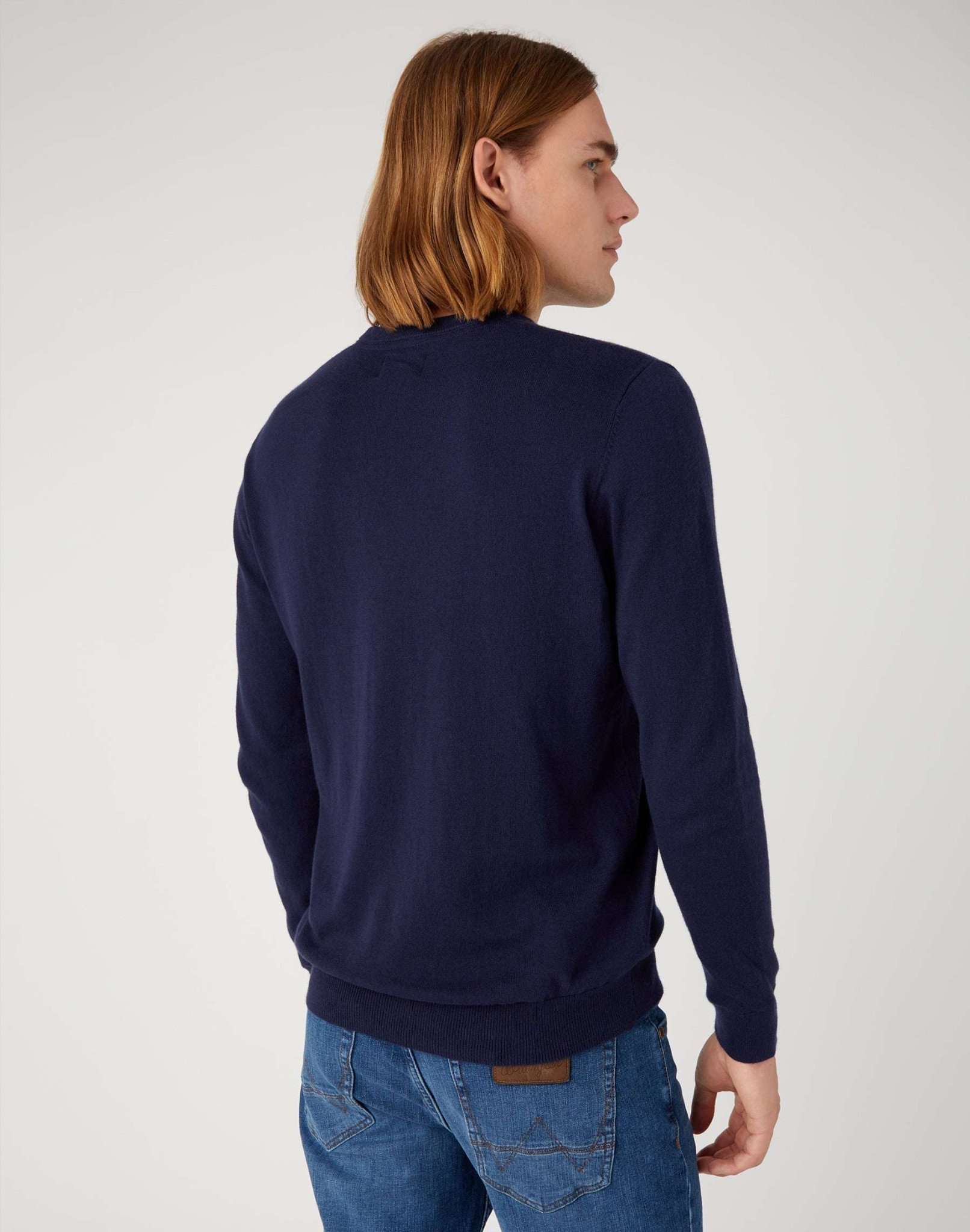 Crew Knit in Navy Sweater Wrangler   