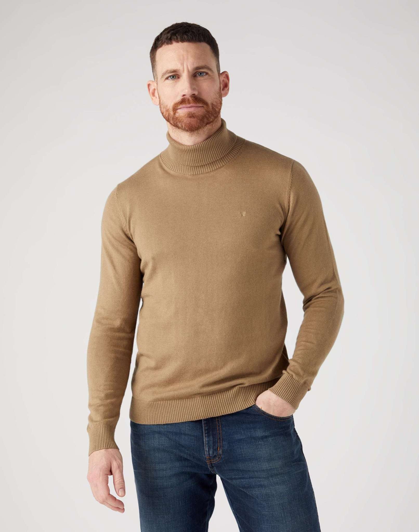 Roll Neck Knit in Lead Grey Sweater Wrangler   