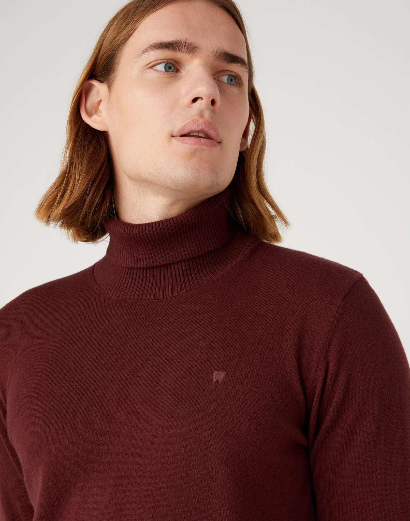 Roll Neck Knit in Dahlia Sweater Wrangler   