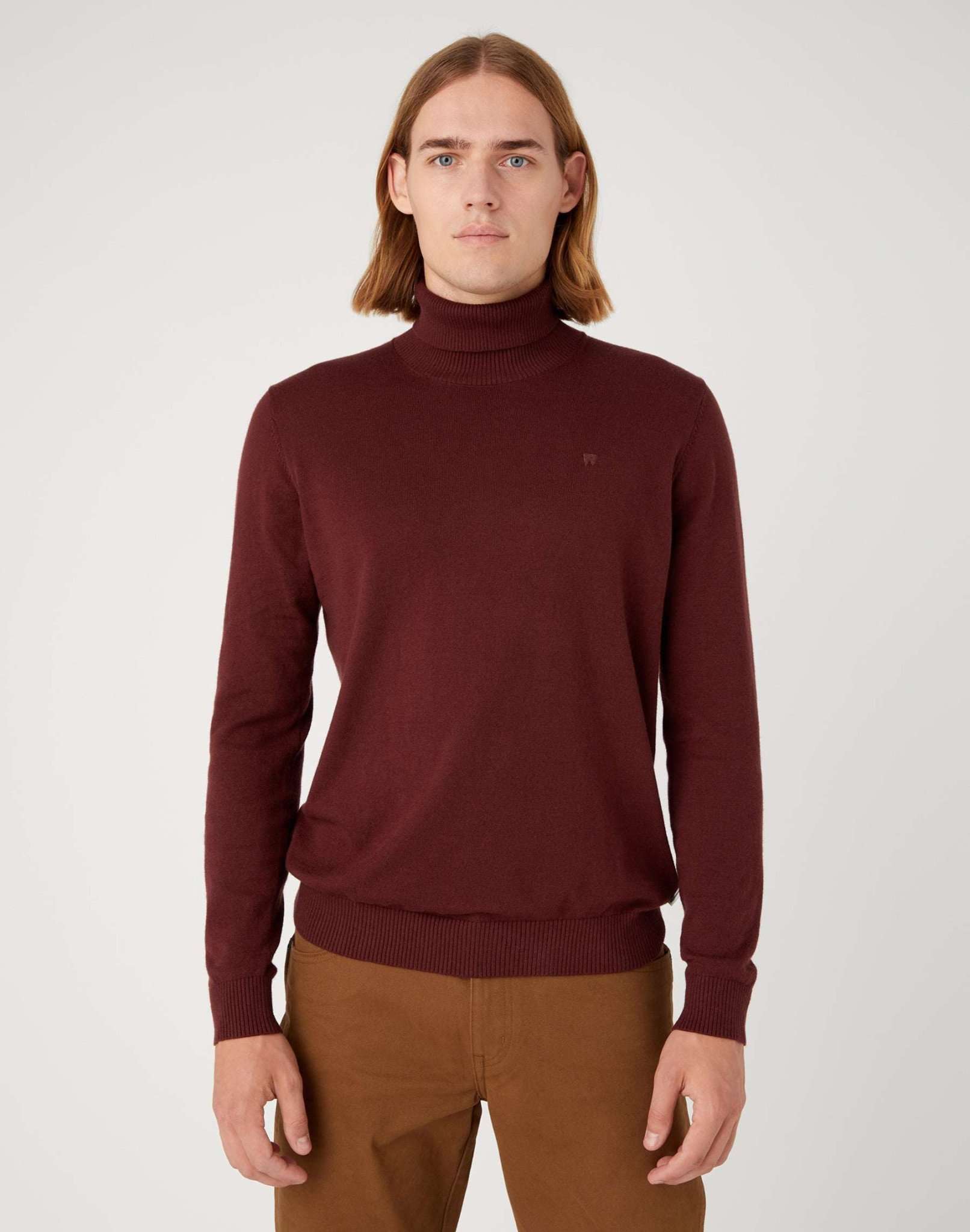 Roll Neck Knit in Dahlia Sweater Wrangler   