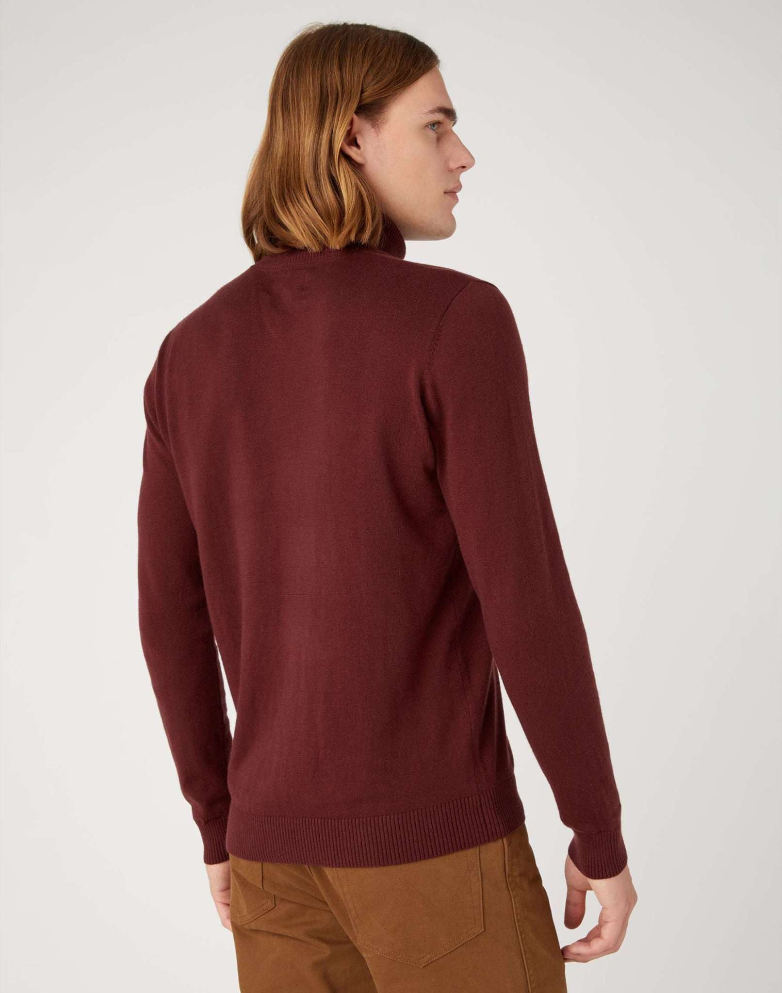 Roll Neck Knit in Dahlia Sweater Wrangler   