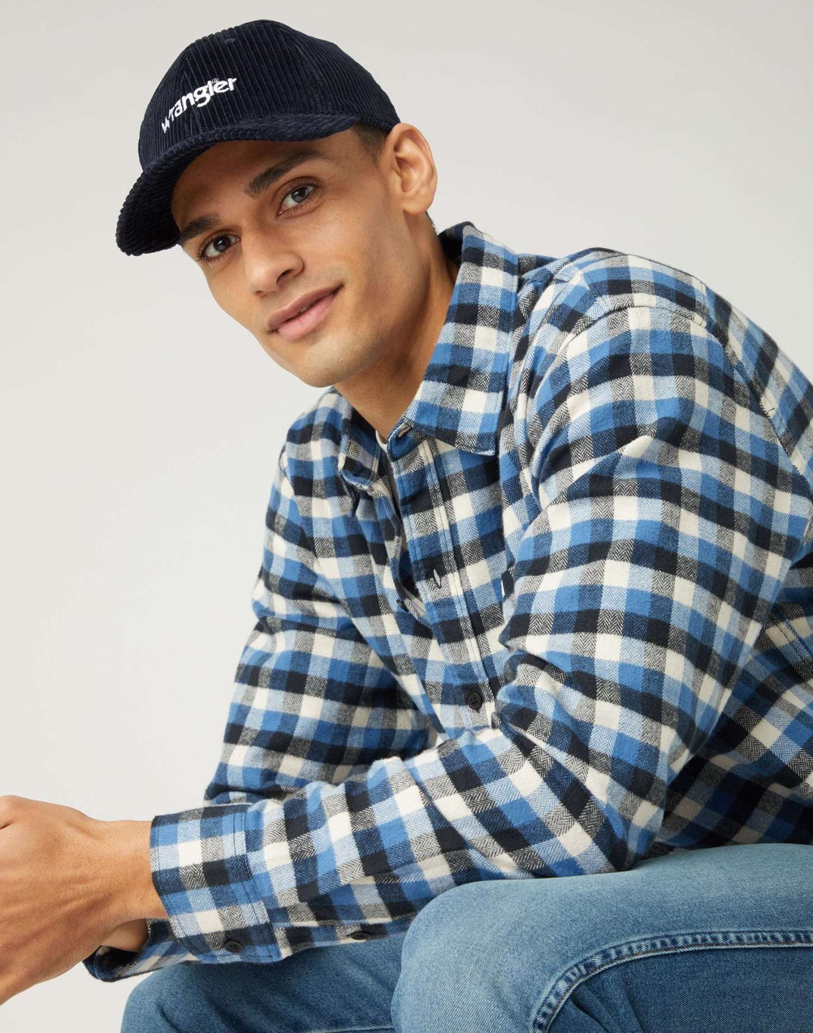 Corduroy Cap in Navy Caps Wrangler   