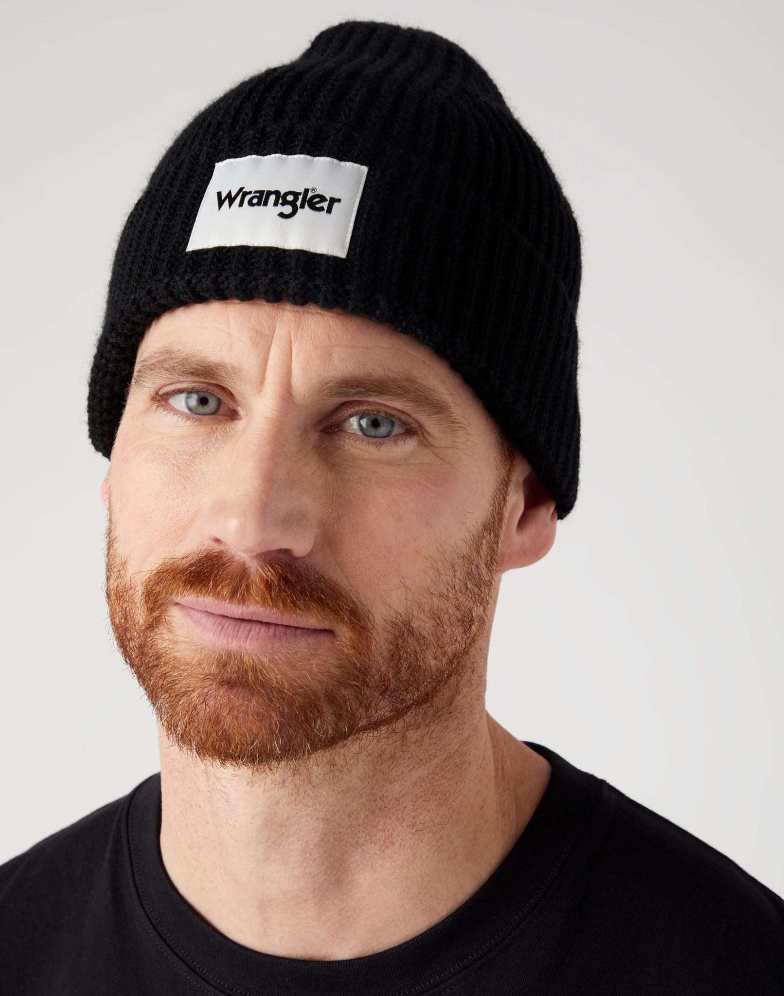 Rib Beanie in Black Caps Wrangler   