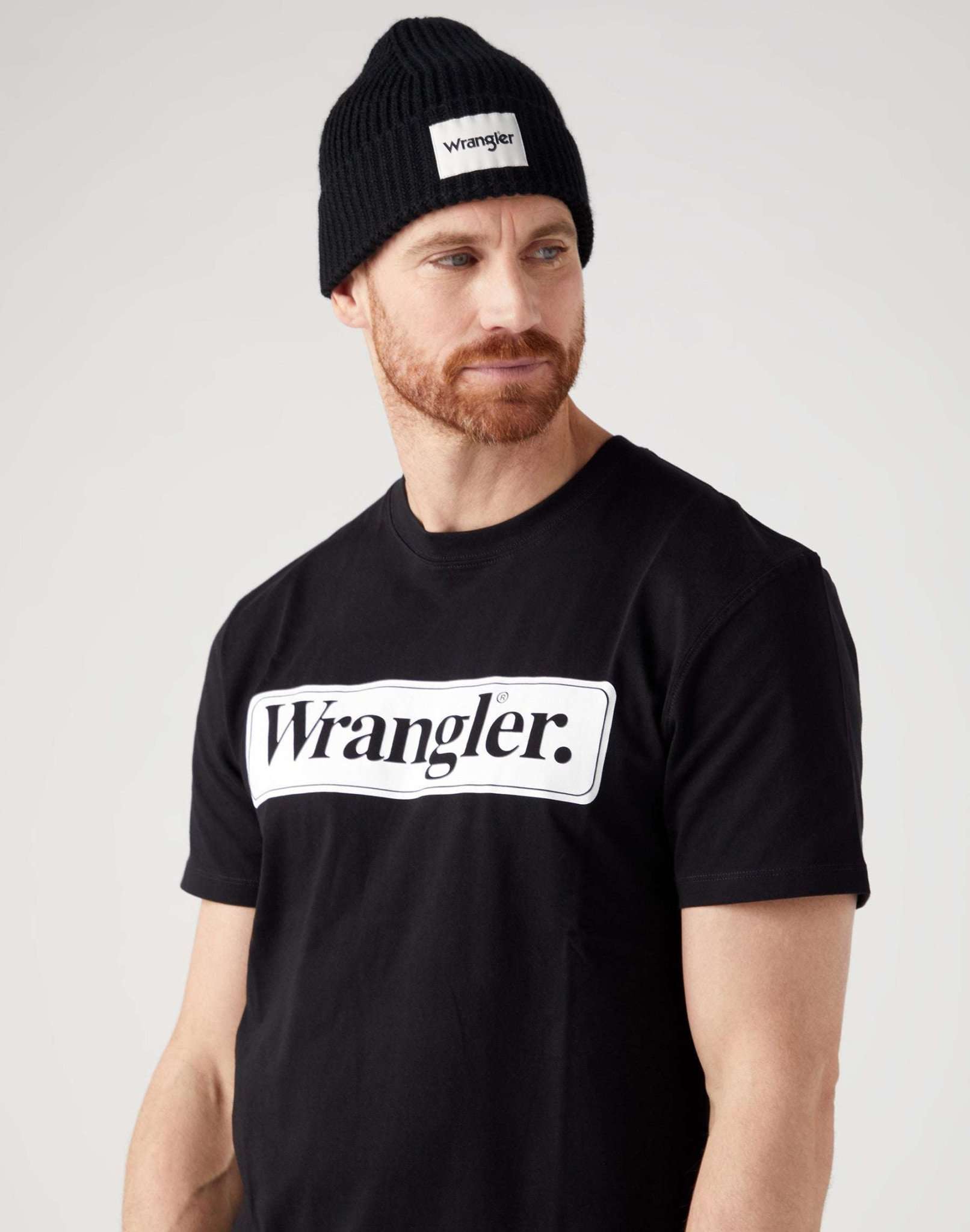 Rib Beanie in Black Caps Wrangler   