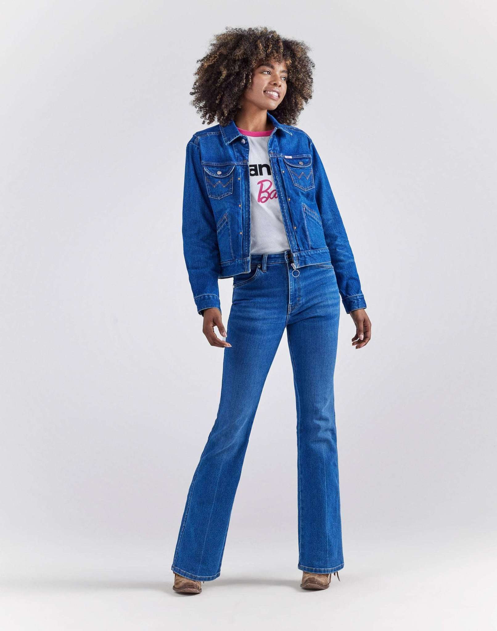 Wrangler X Barbie™ - Westward in Wrangler Blue Jeans Wrangler   