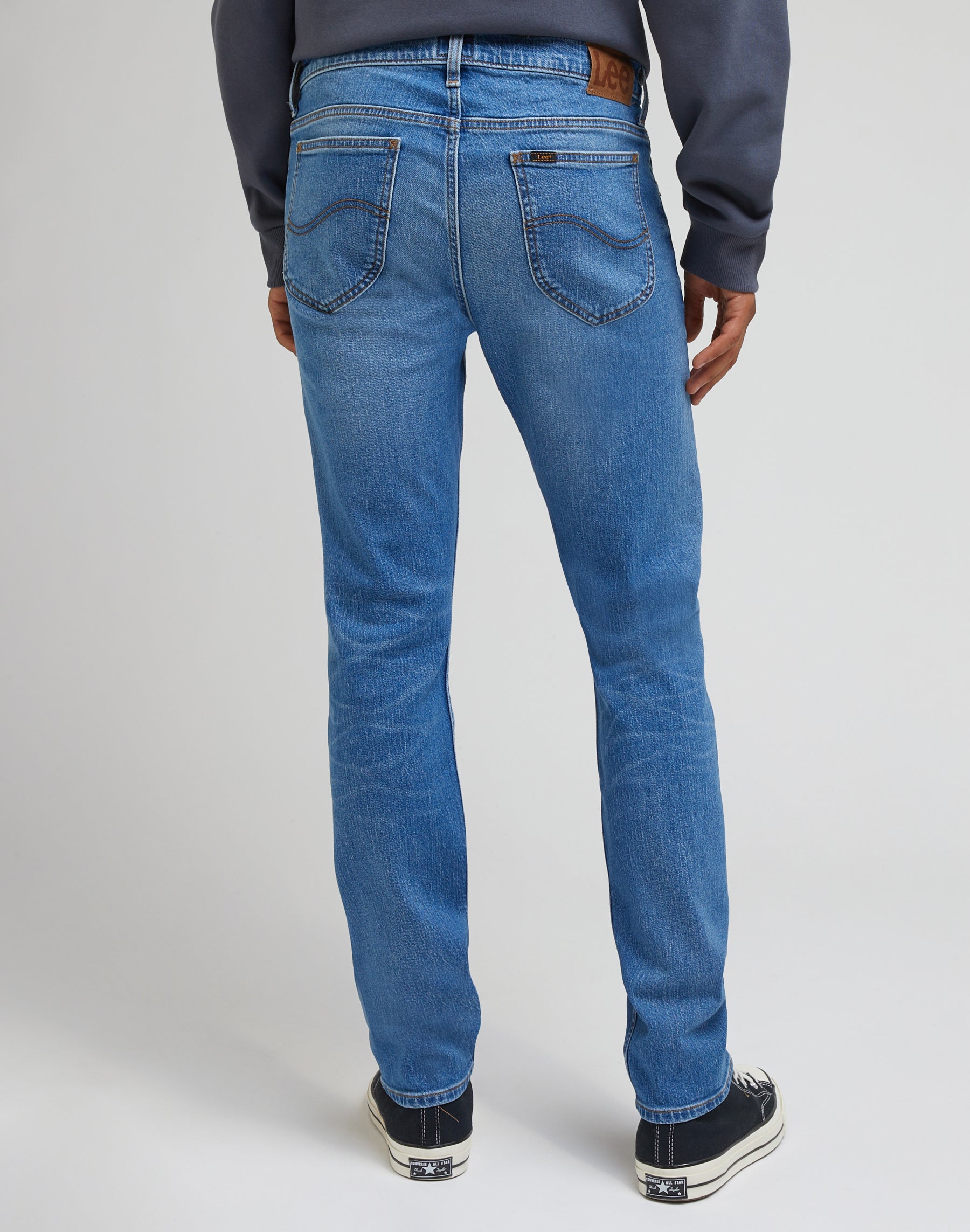 Rider in indigo vintage jeans Lee   