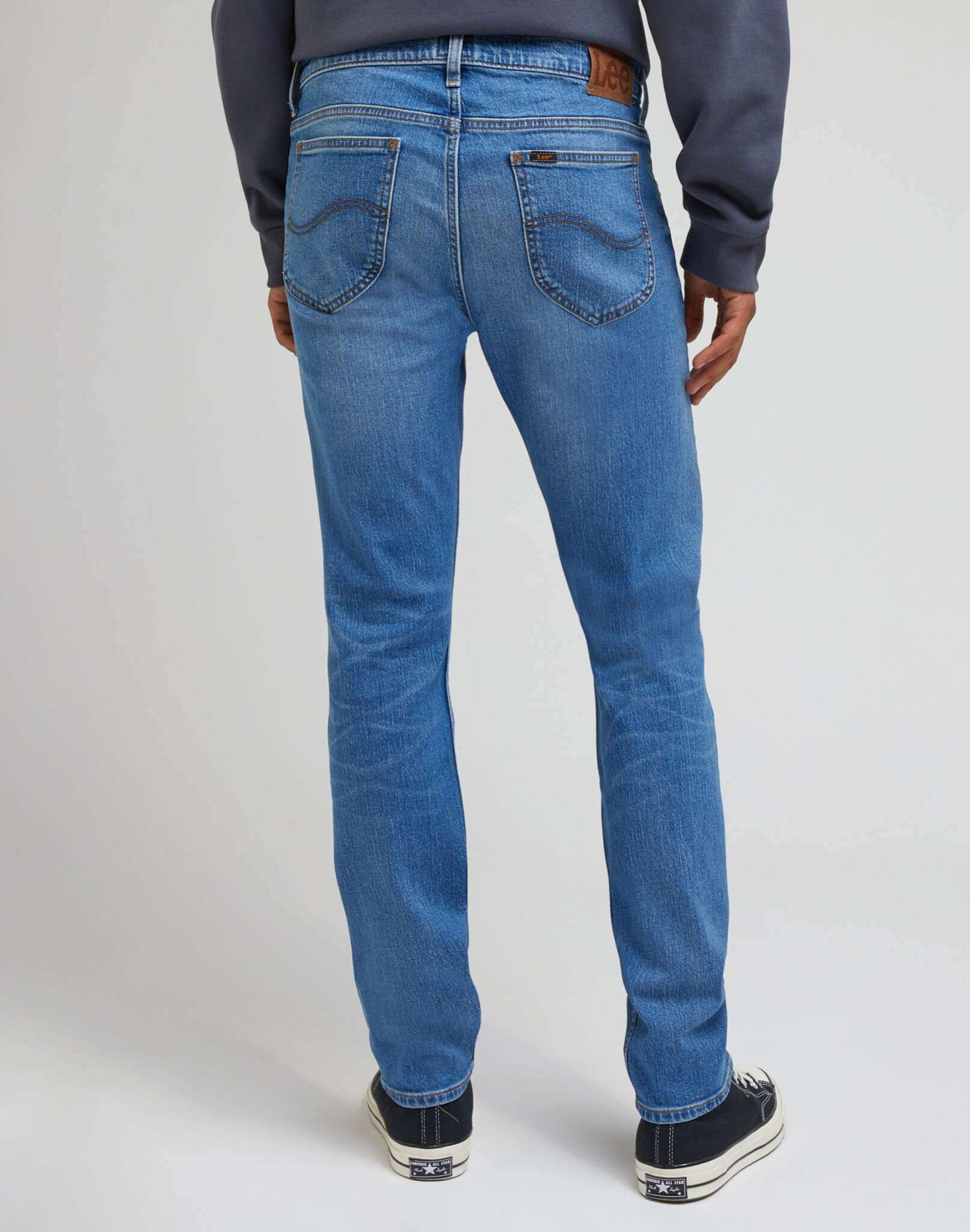 Rider in indigo vintage jeans Lee   