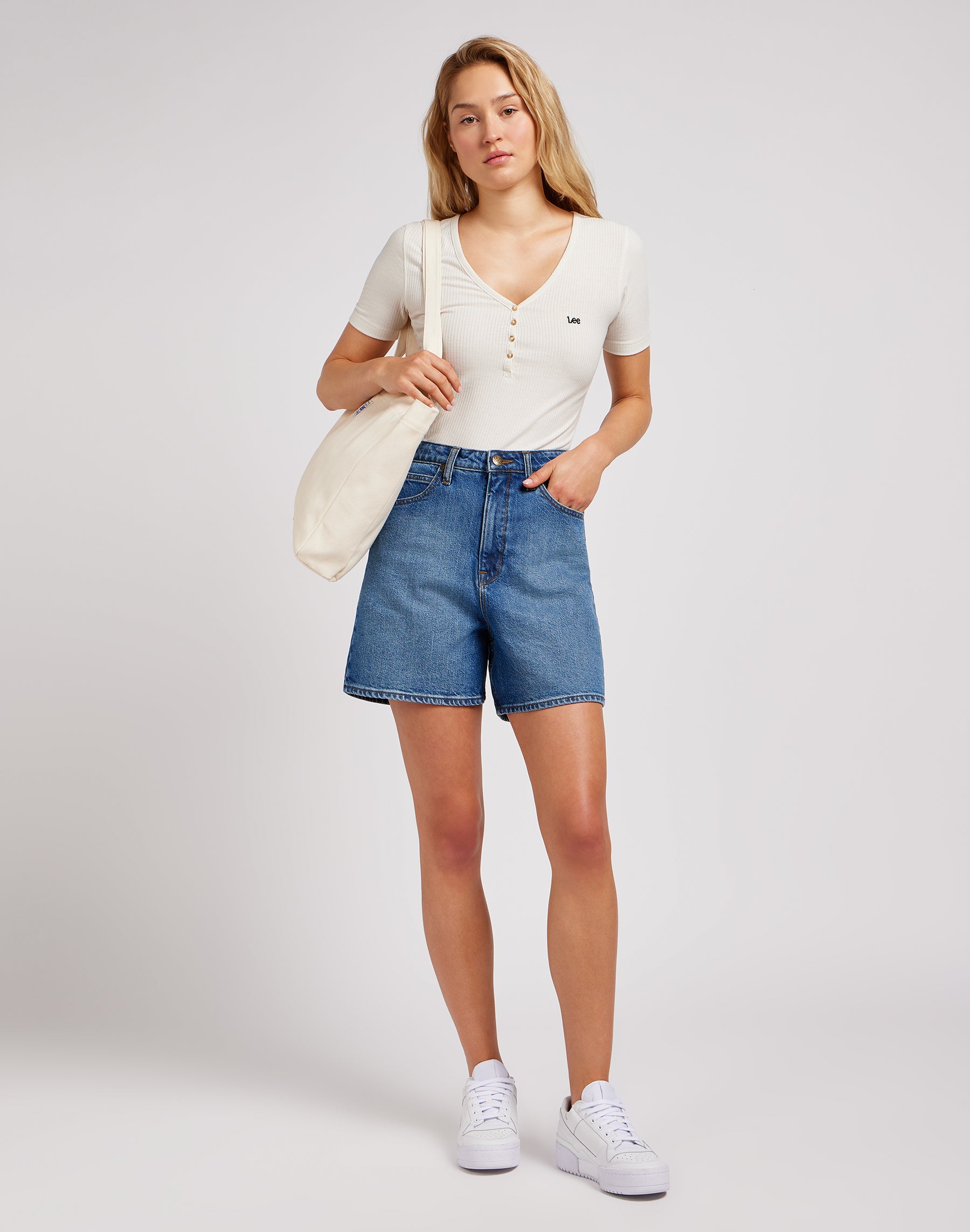 Stella short in Facets Of Blue denim shorts Lee   