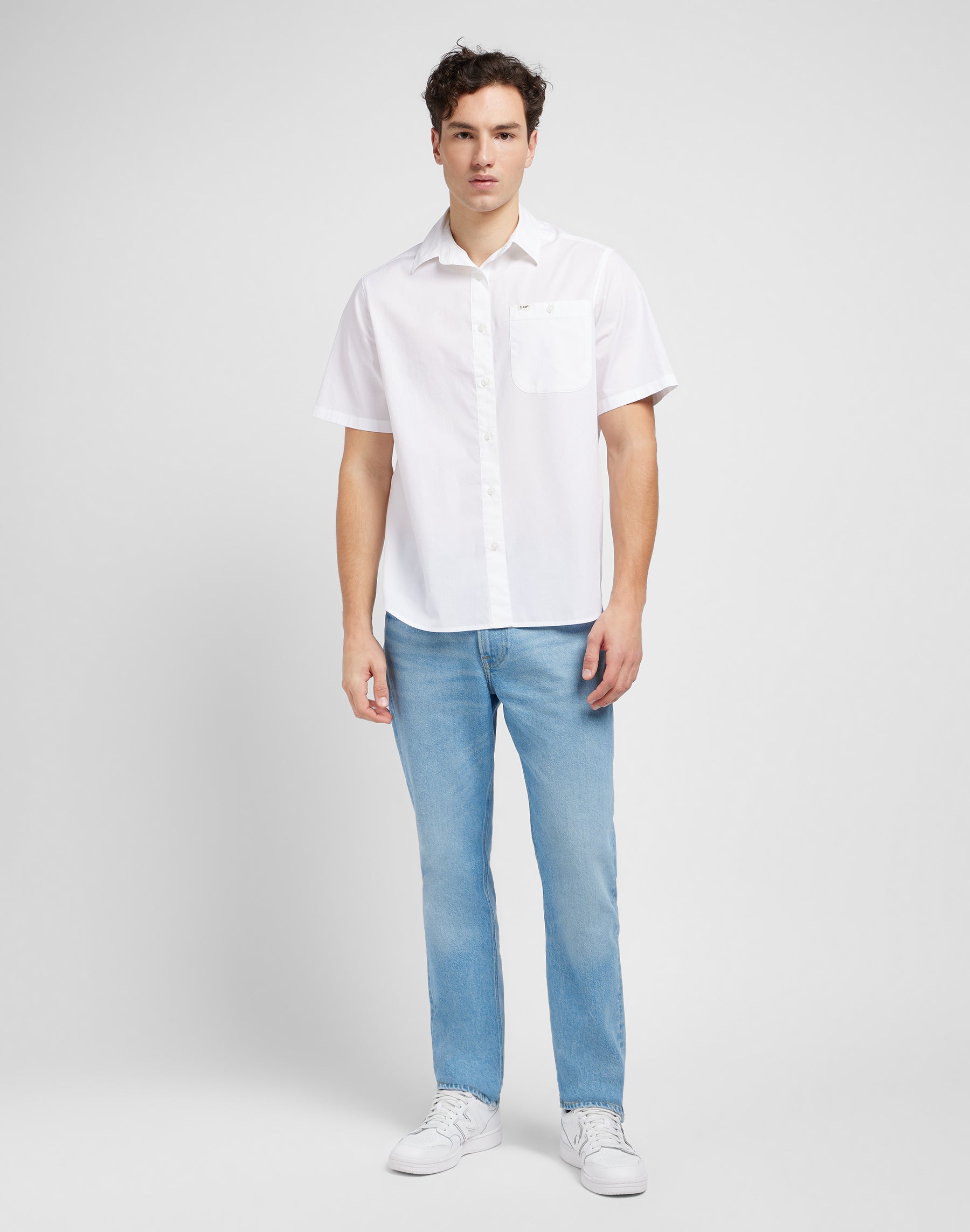 Patch Shirt in Bright White Shirts Lee   