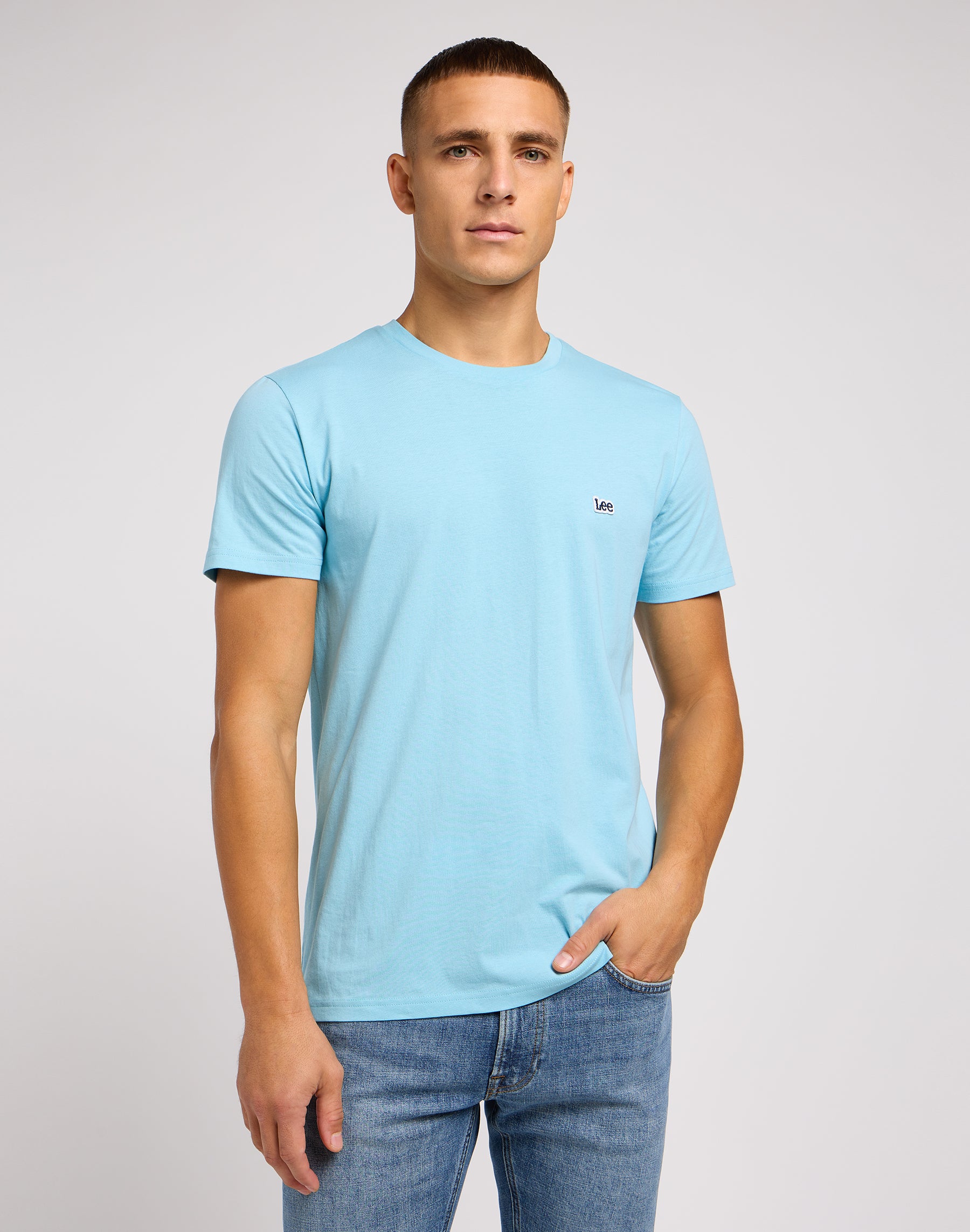 Shortsleeves Patch Logo Tee in Preppy Blue T-Shirts Lee   