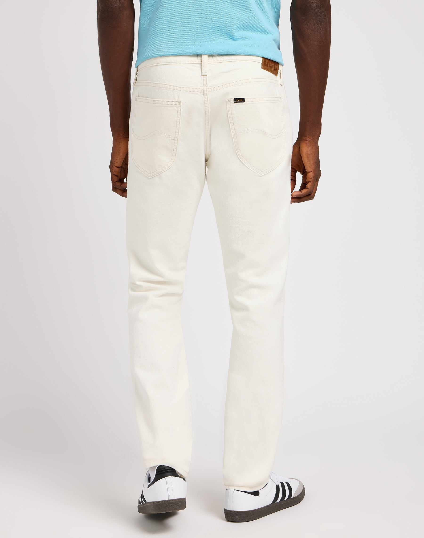 Daren Zip Fly in White Jeans Lee   