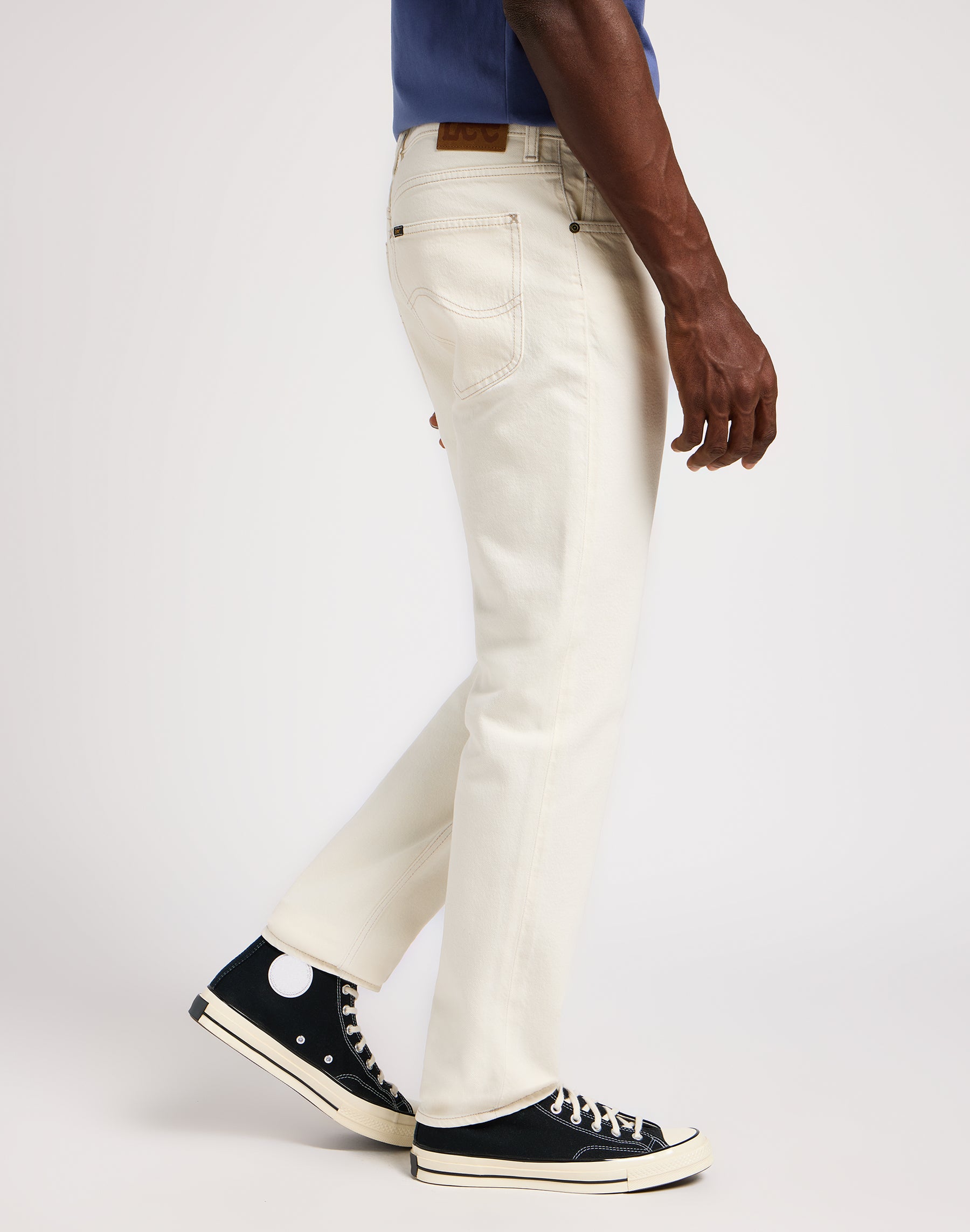 West in off white jeans Lee   