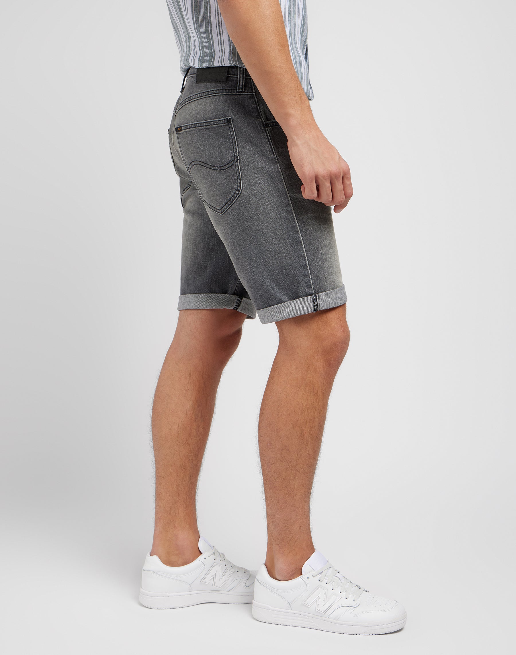 5 pocket shorts in washed gray denim shorts Lee   