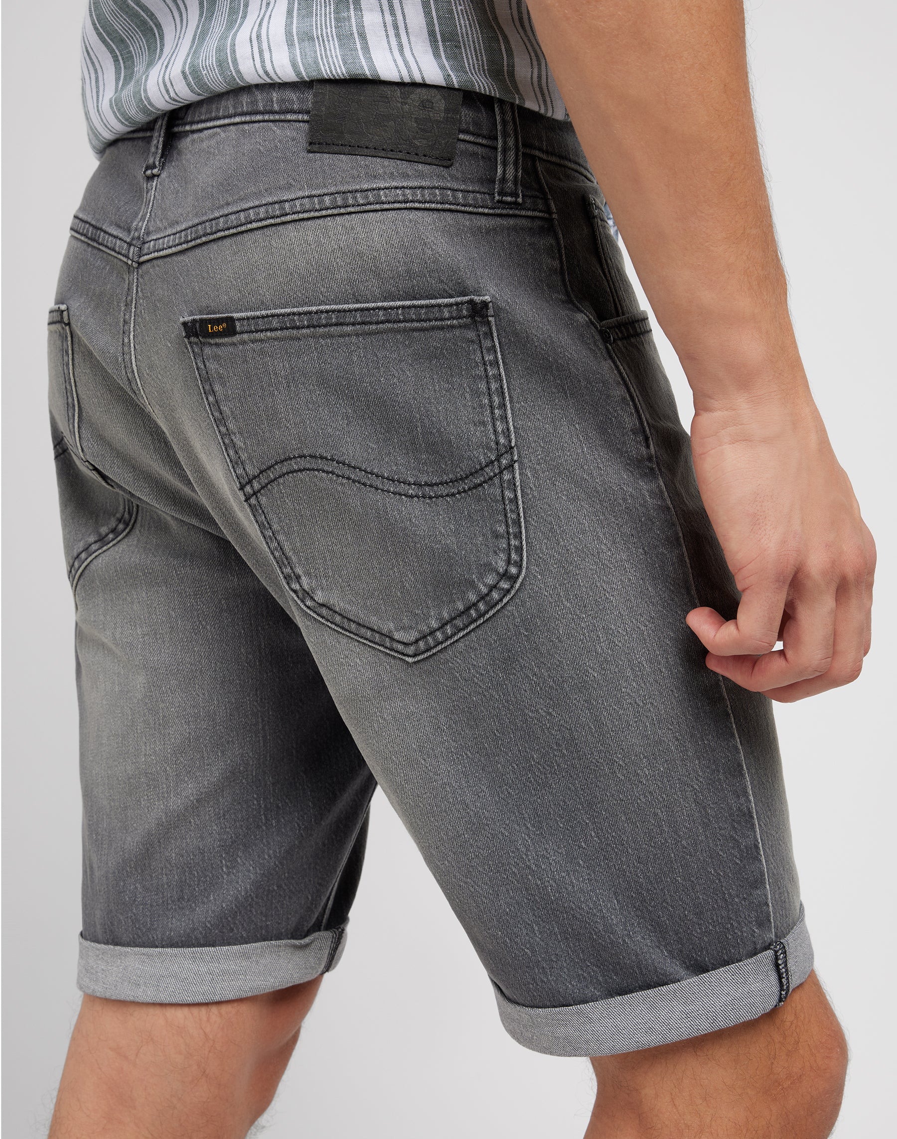 5 pocket shorts in washed gray denim shorts Lee   