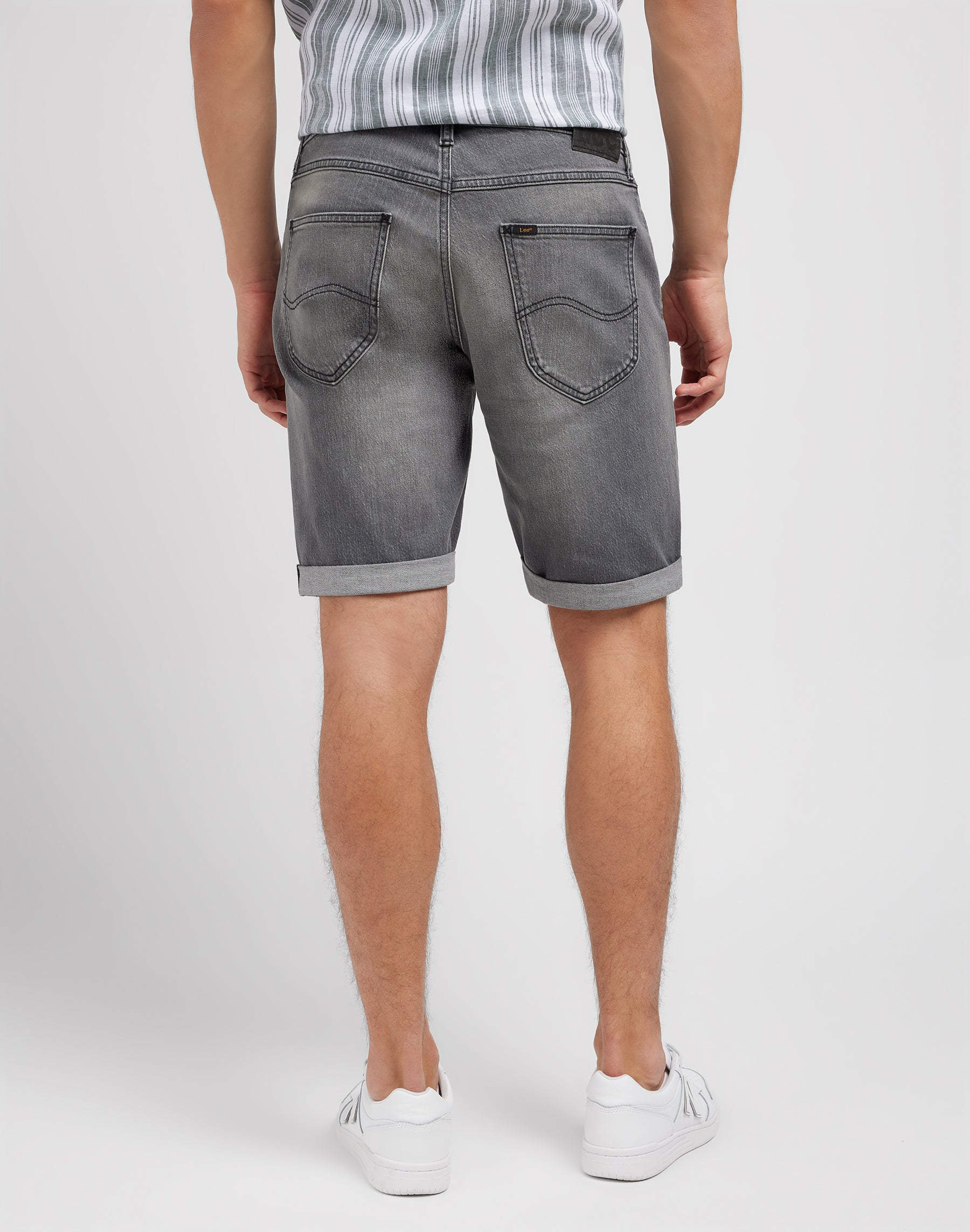 5 pocket shorts in washed gray denim shorts Lee   