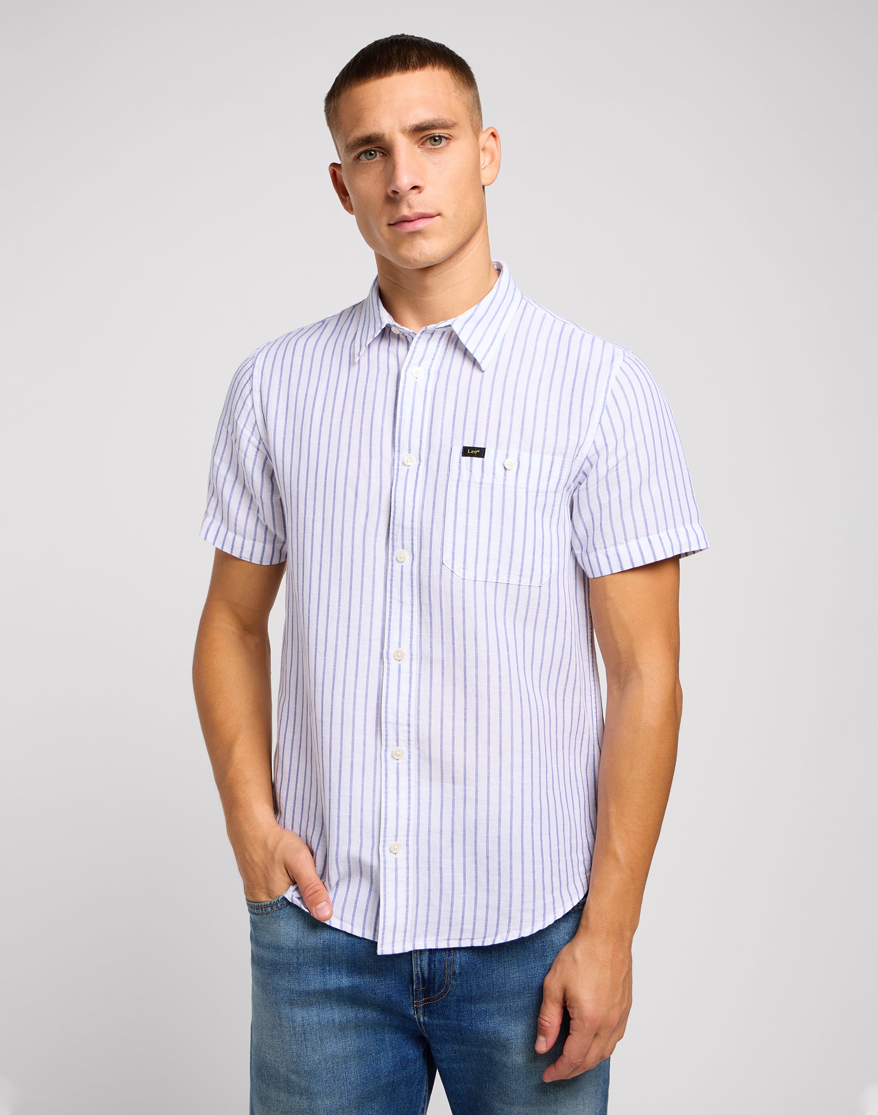 Leesure Shirt in Surf Blue Shirts Lee   