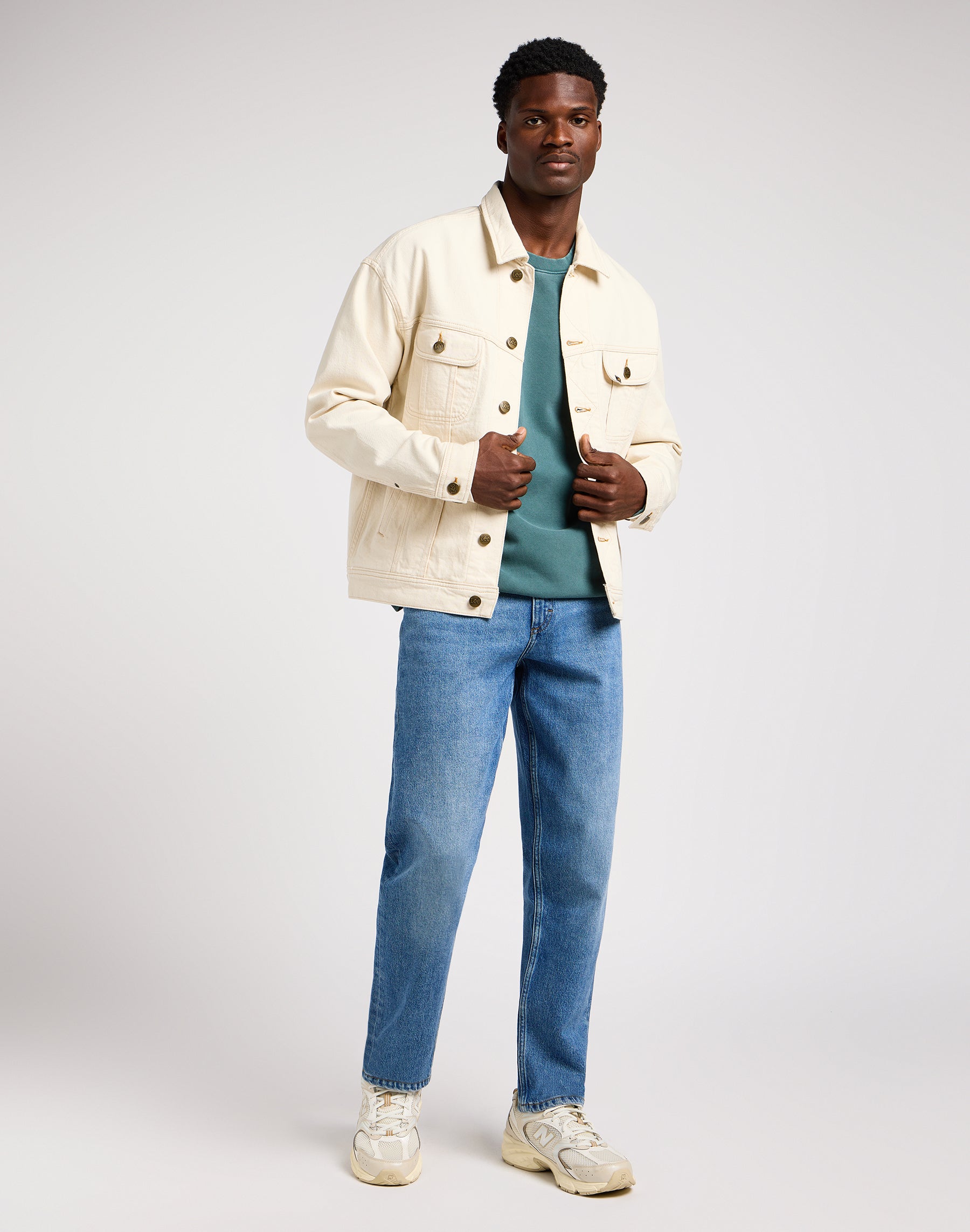 Relaxed Rider Jacket in Off White Jackets Lee   