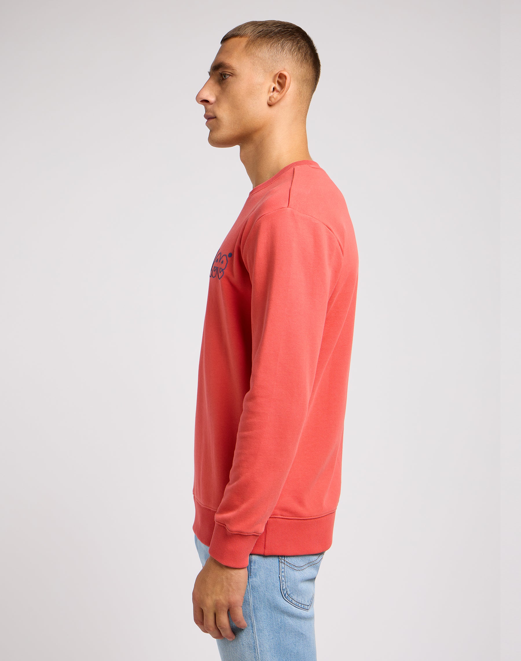 Wobbly Lee Sweater in Poppy Sweatshirts Lee   