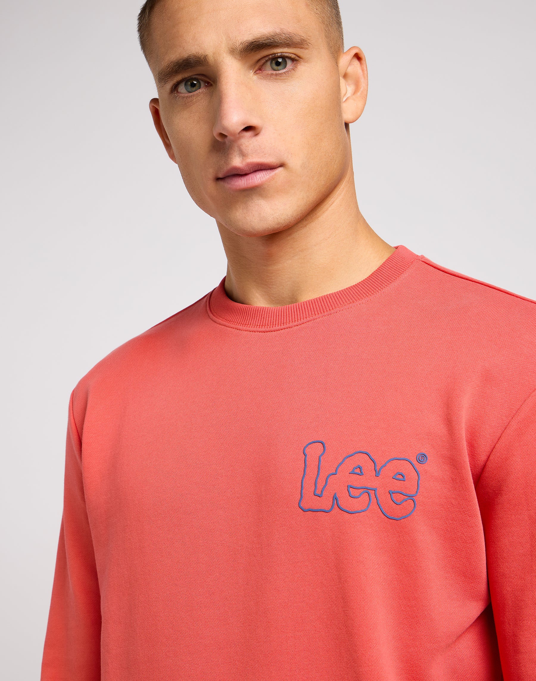 Wobbly Lee Sweater in Poppy Sweatshirts Lee   