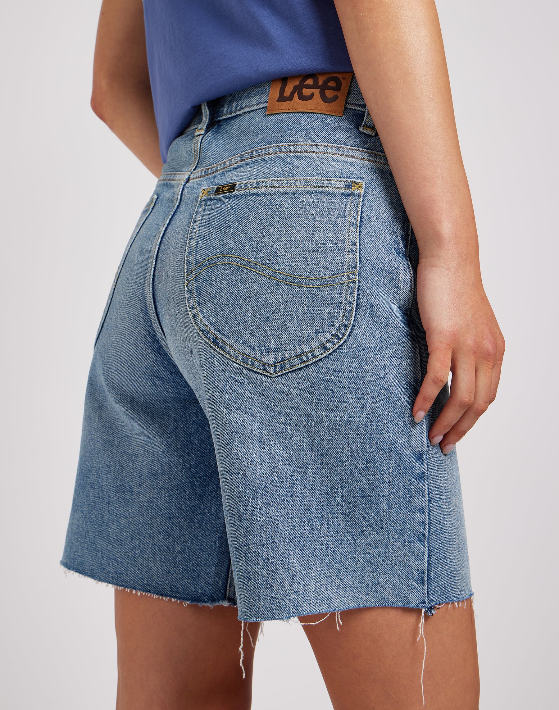 Rider Bermuda in Collapsing Wave denim shorts Lee   